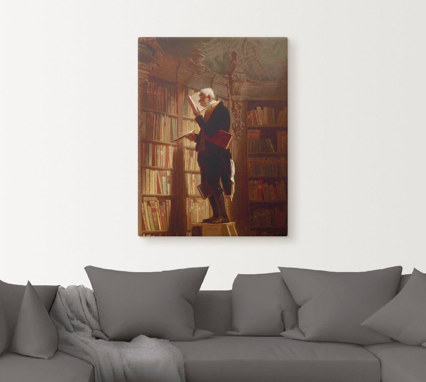 Artland Wandbild »Der Bücherwurm (Detail). Um 1850«, Mann (1 Stück), in vielen Größen & Produktarten -Leinwandbild, Poster, Wandaufkleber / Wandtattoo auch für Badezimmer geeignet-kaufen