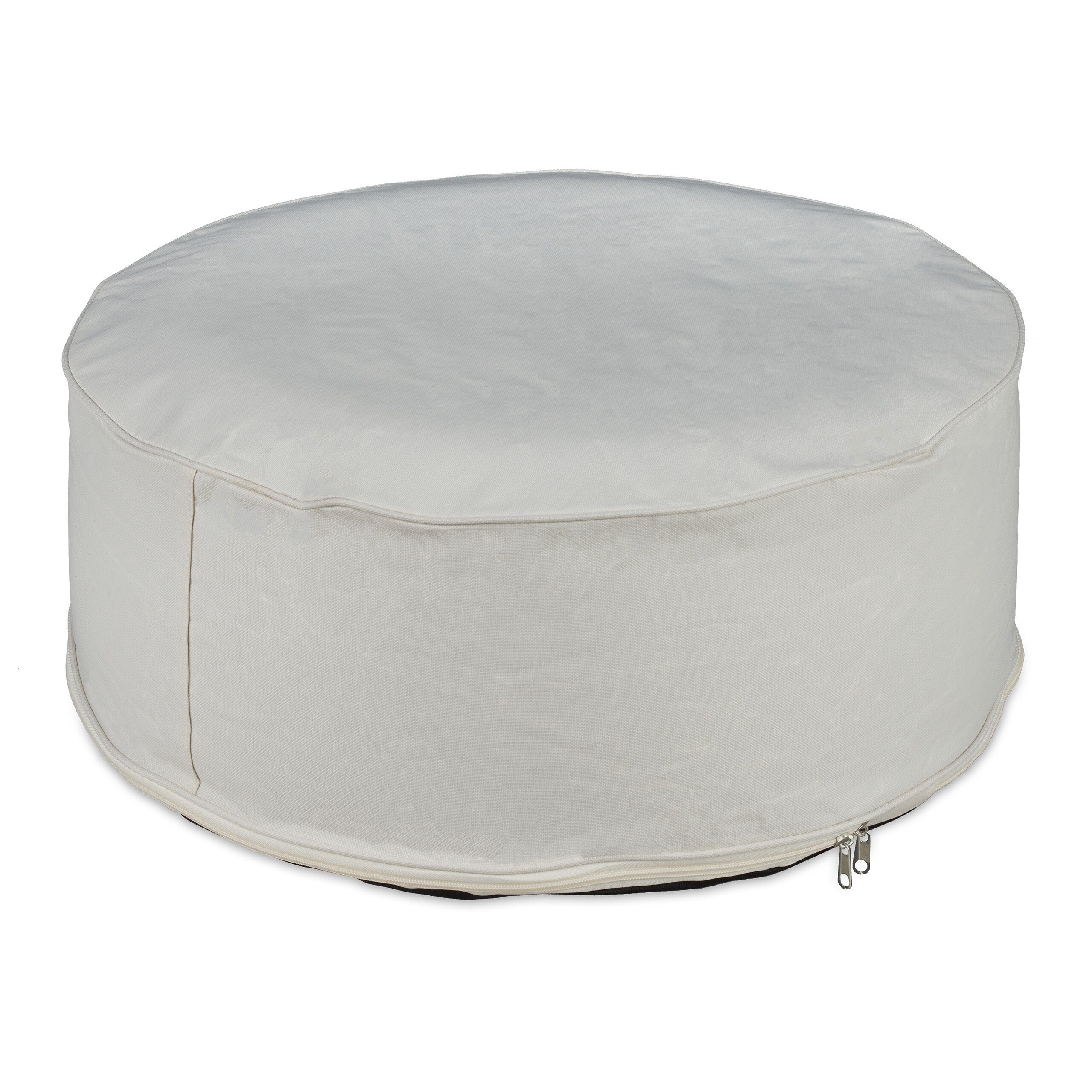 relaxdays Gartenlounge-Hocker Aufblasbarer Hocker in Creme günstig online kaufen