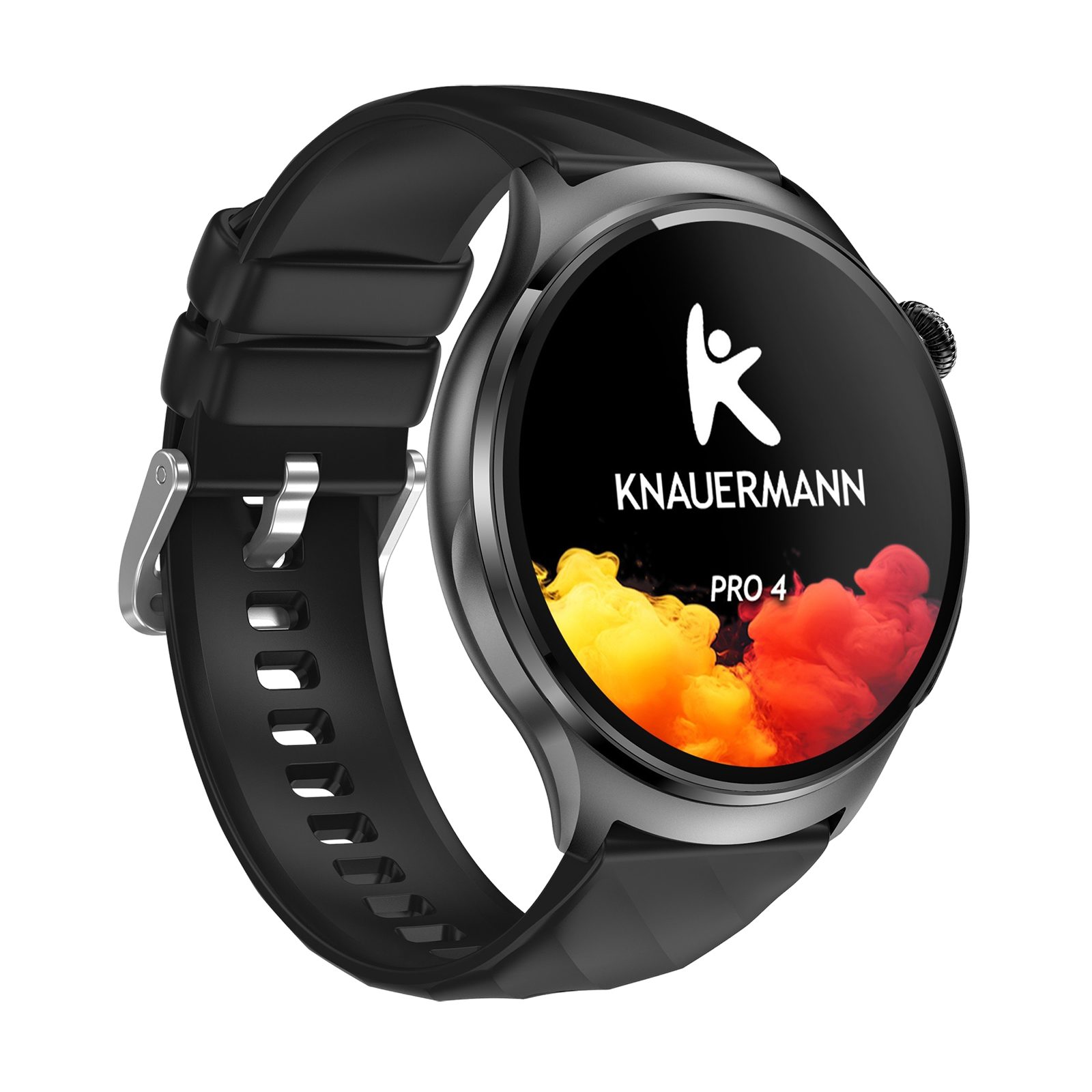 Knauermann PRO 4 (2026) Gesundheitsuhr mit Anruf & SOS Funktion Smartwatch, Bluetooth