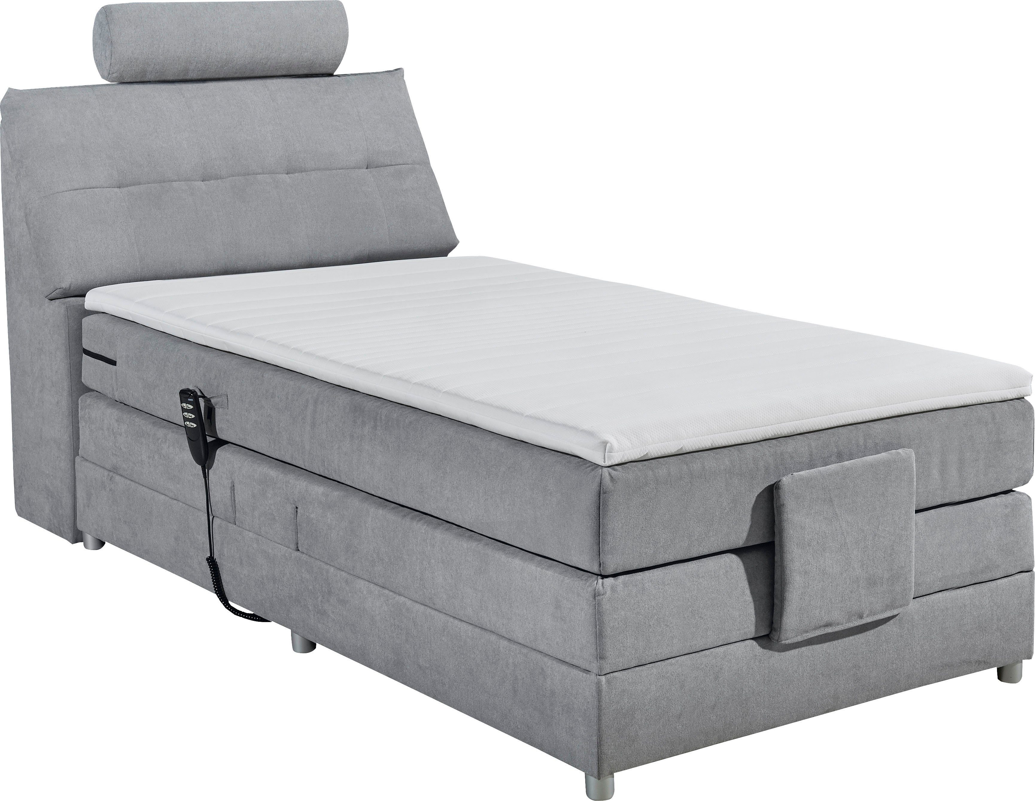 ED EXCITING DESIGN Boxspringbett Palermo, inkl. Motor, Topper, Kopfstütze u günstig online kaufen