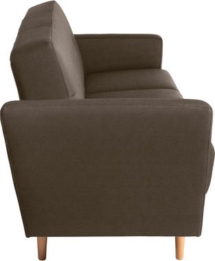 Max Winzer® 3-Sitzer Jesper, Schlafsofa mit Knopfheftung im Rücken, inklusive Bettkasten