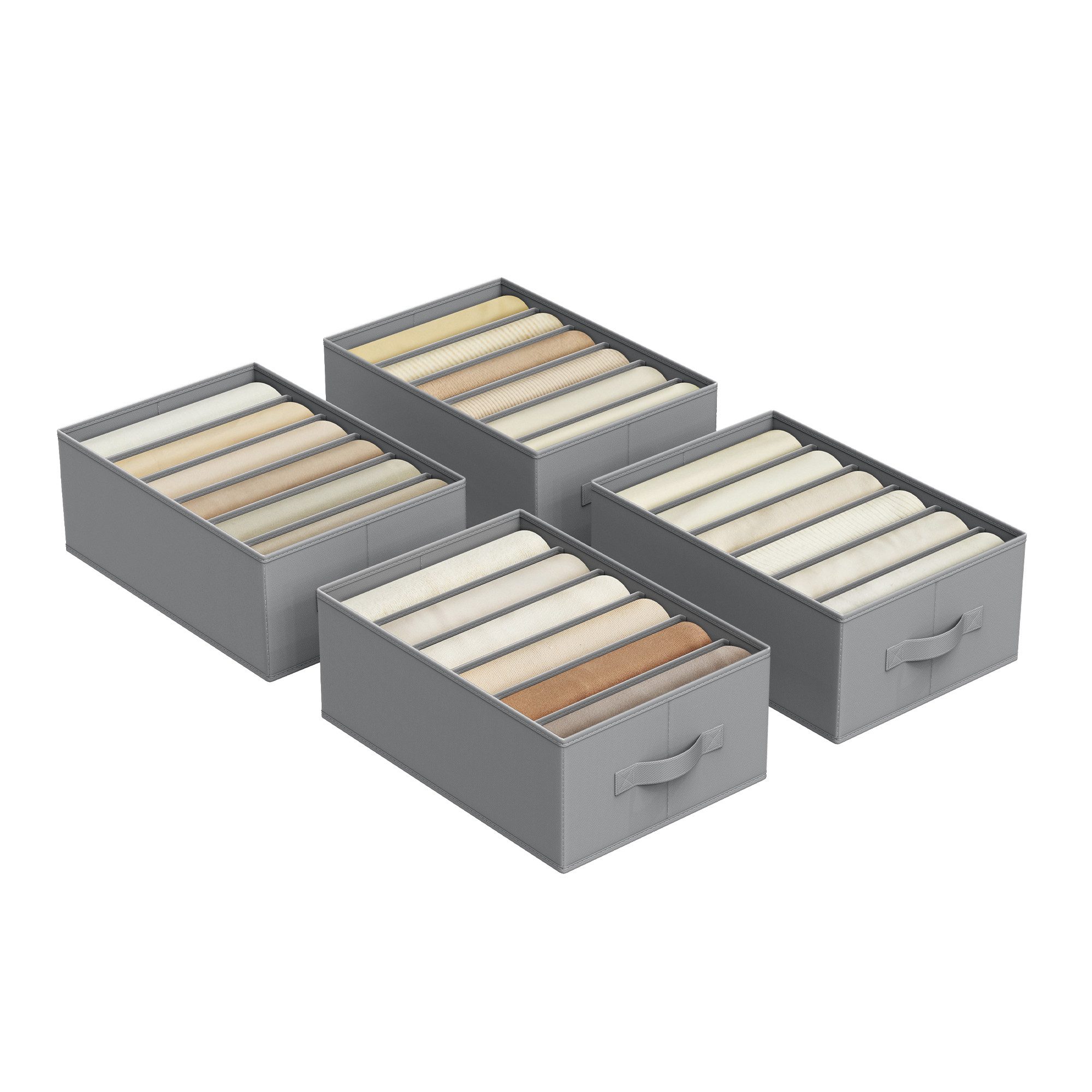 SONGMICS Aufbewahrungsbox Kleiderschrank-Organizer (4 St., Aufbewahrungsbox günstig online kaufen