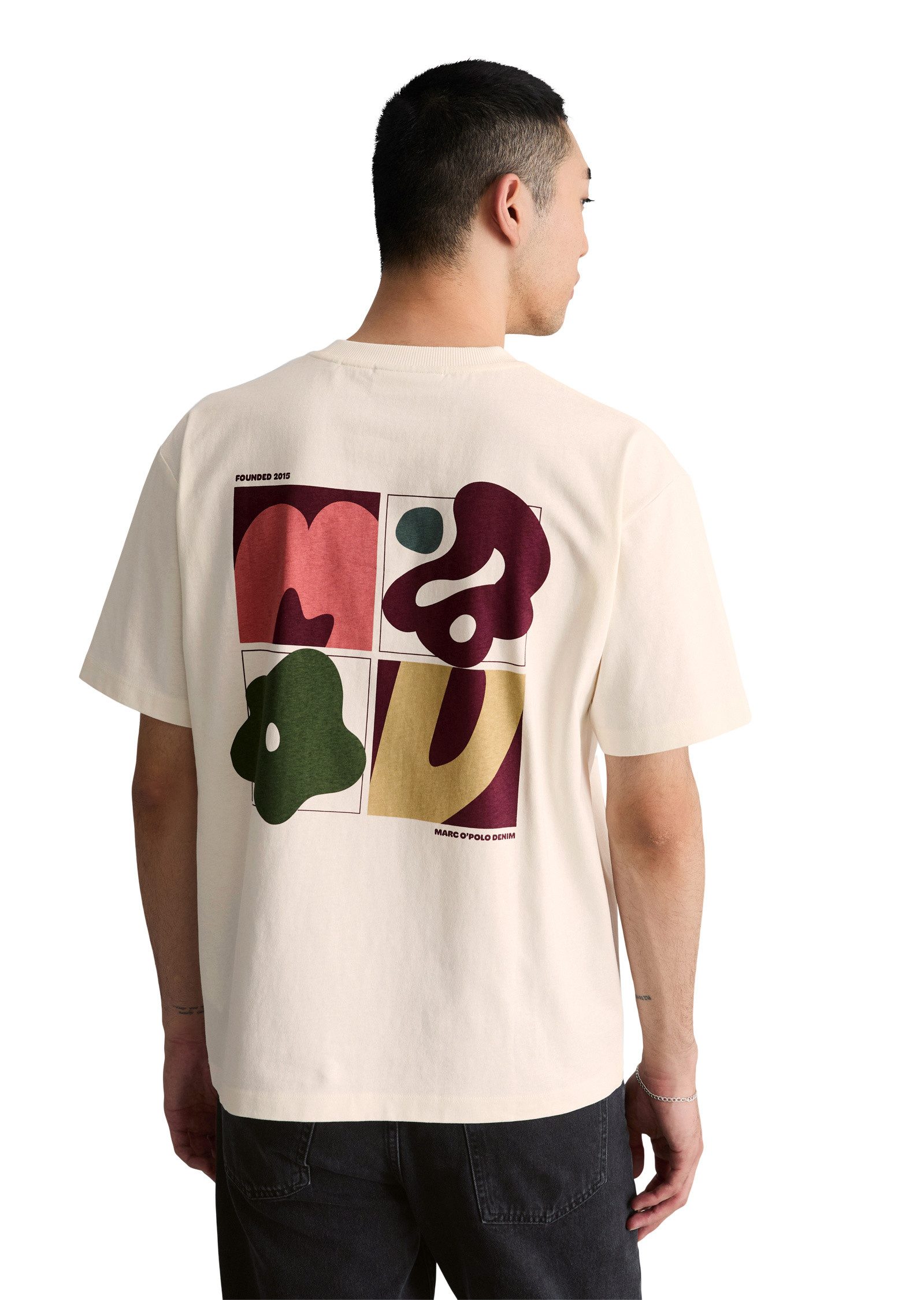 Marc O'Polo DENIM T-Shirt mit großem Rückenprint