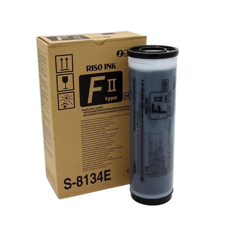 Riso Riso Ink Black Schwarz HD Tinte Tintenpatrone (Hohe Farbintensität und langanhaltende Ergebnisse)