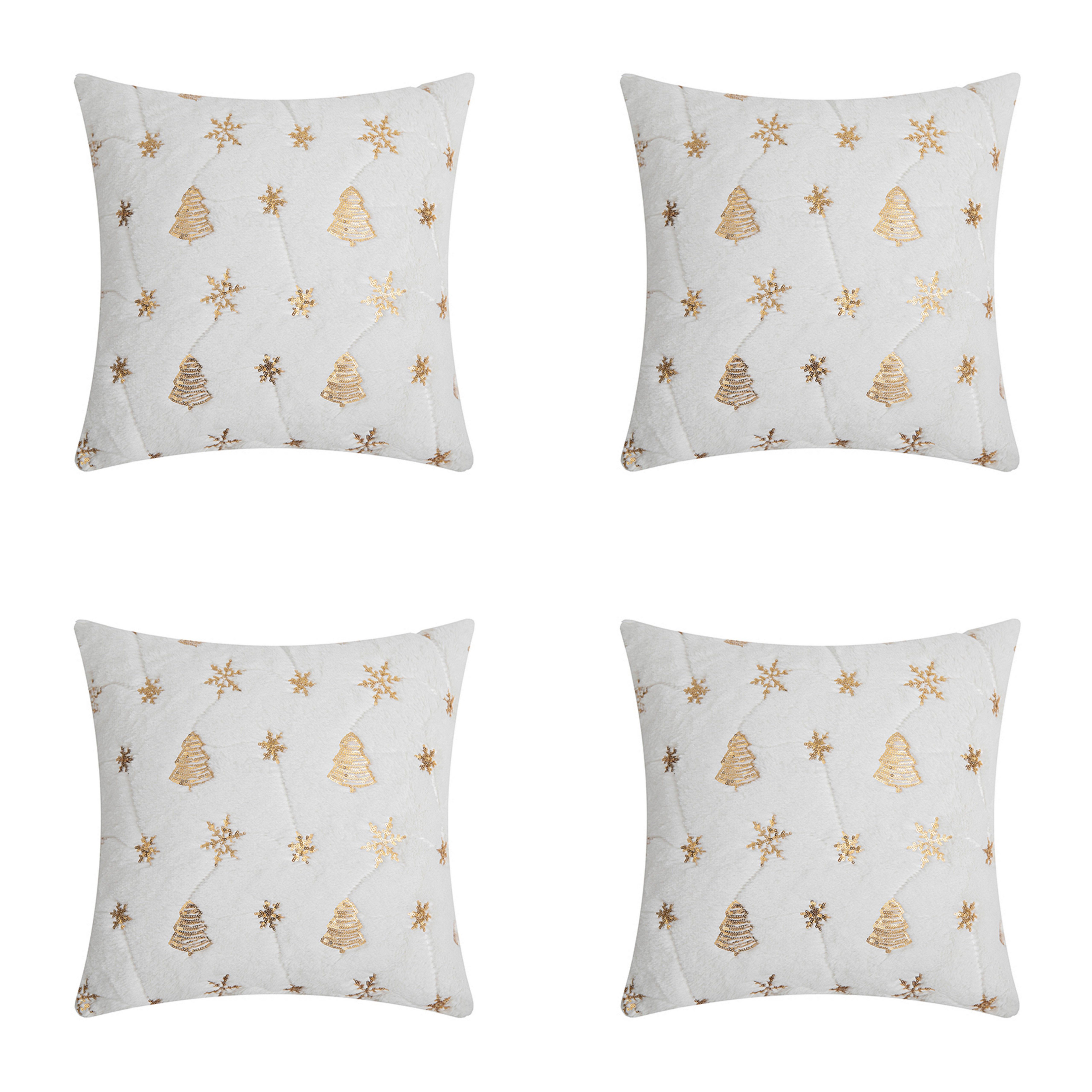 Qelus Kissenbezüge Kissenbezug Weihnachtsbaum Schneeflocke Bestickt günstig online kaufen