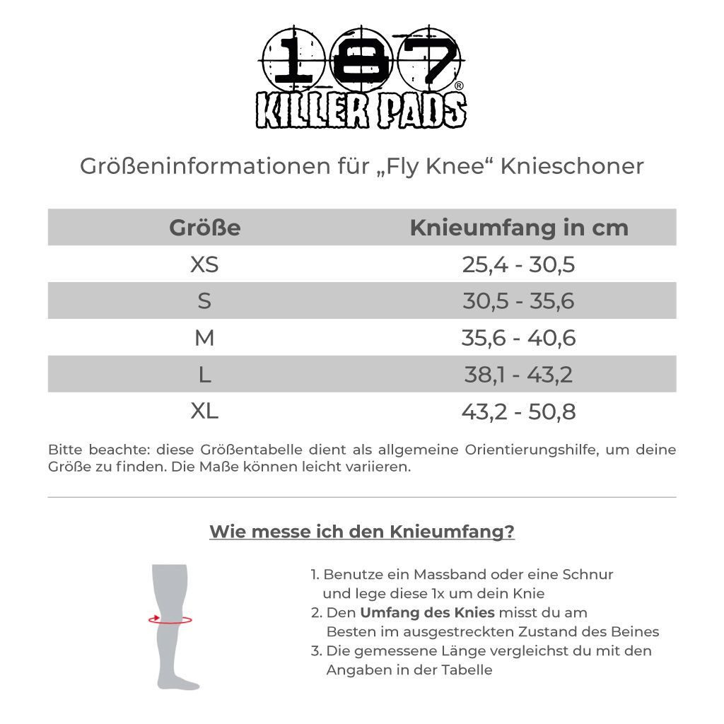 187 KillerPads Knieschutz Fly Knee, Flexibler Knieschutz für Action-Sportarten