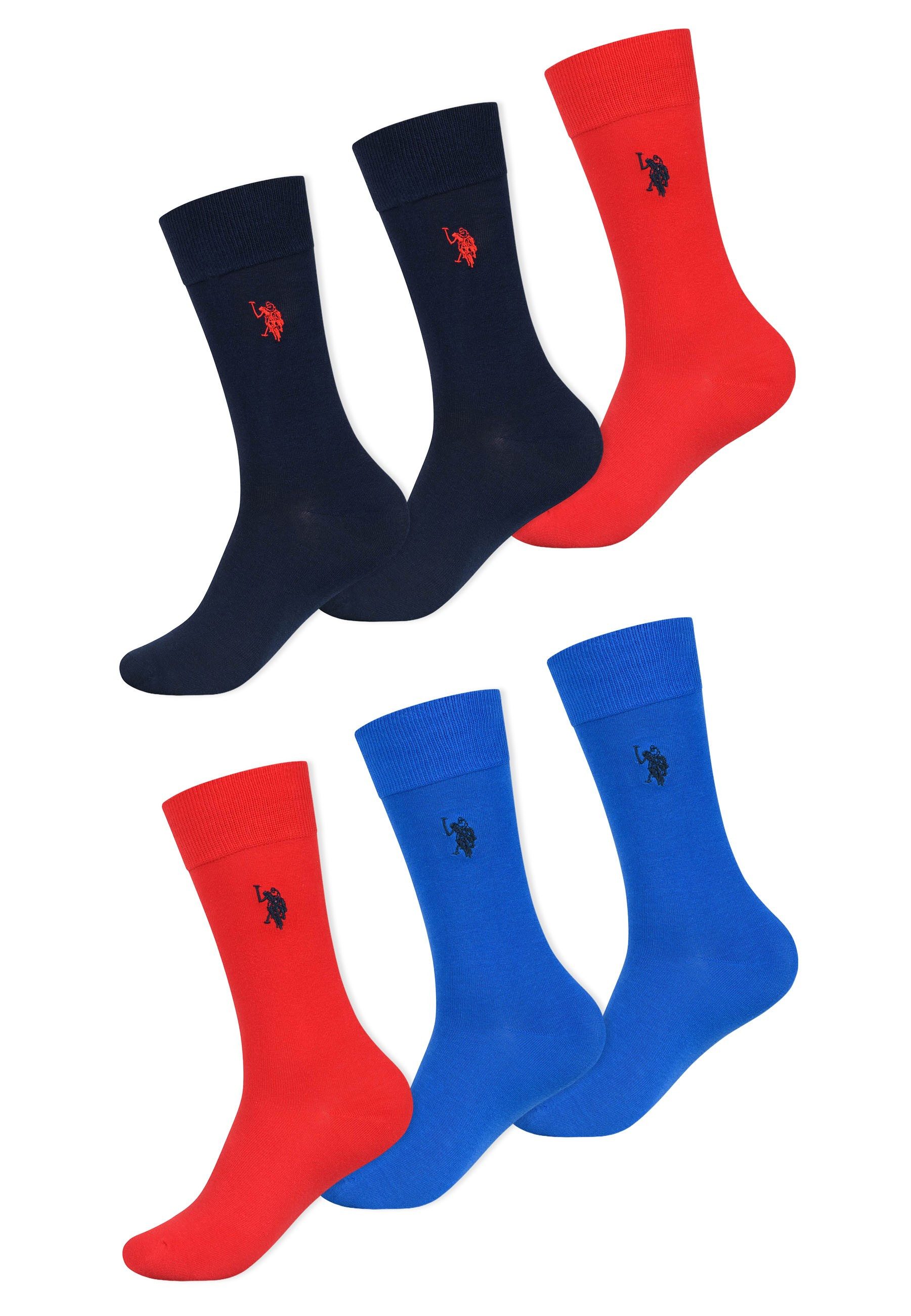 U.S. Polo Assn. Businesssocken Businesssocken USZaayn – Herren 6er Pack mit feiner Strickstruktur Eleganter Baumwollmix, atmungsaktiv und mit Komfortbündchen
