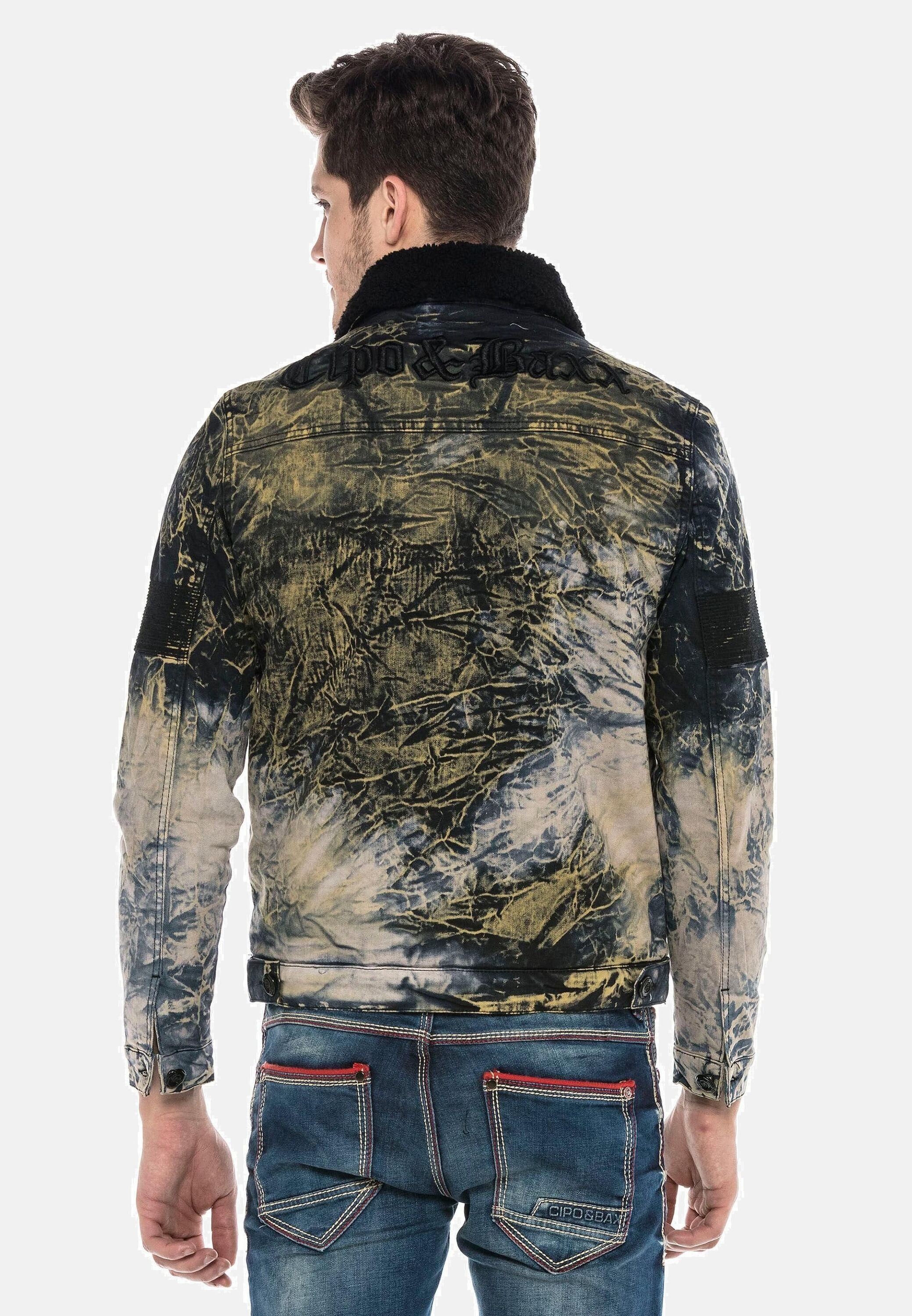 Cipo & Baxx Jeansjacke Jacke mit Hemdkragen, CJ245