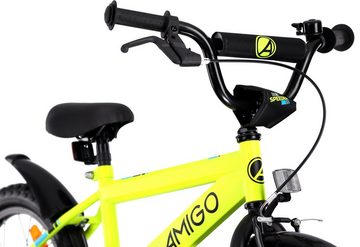 AMIGO Fahrräder Kinderfahrrad AMIGO Speeder 16 Zoll 27 cm Jungen Kinderfahrrad Rücktrittbremse Gelb