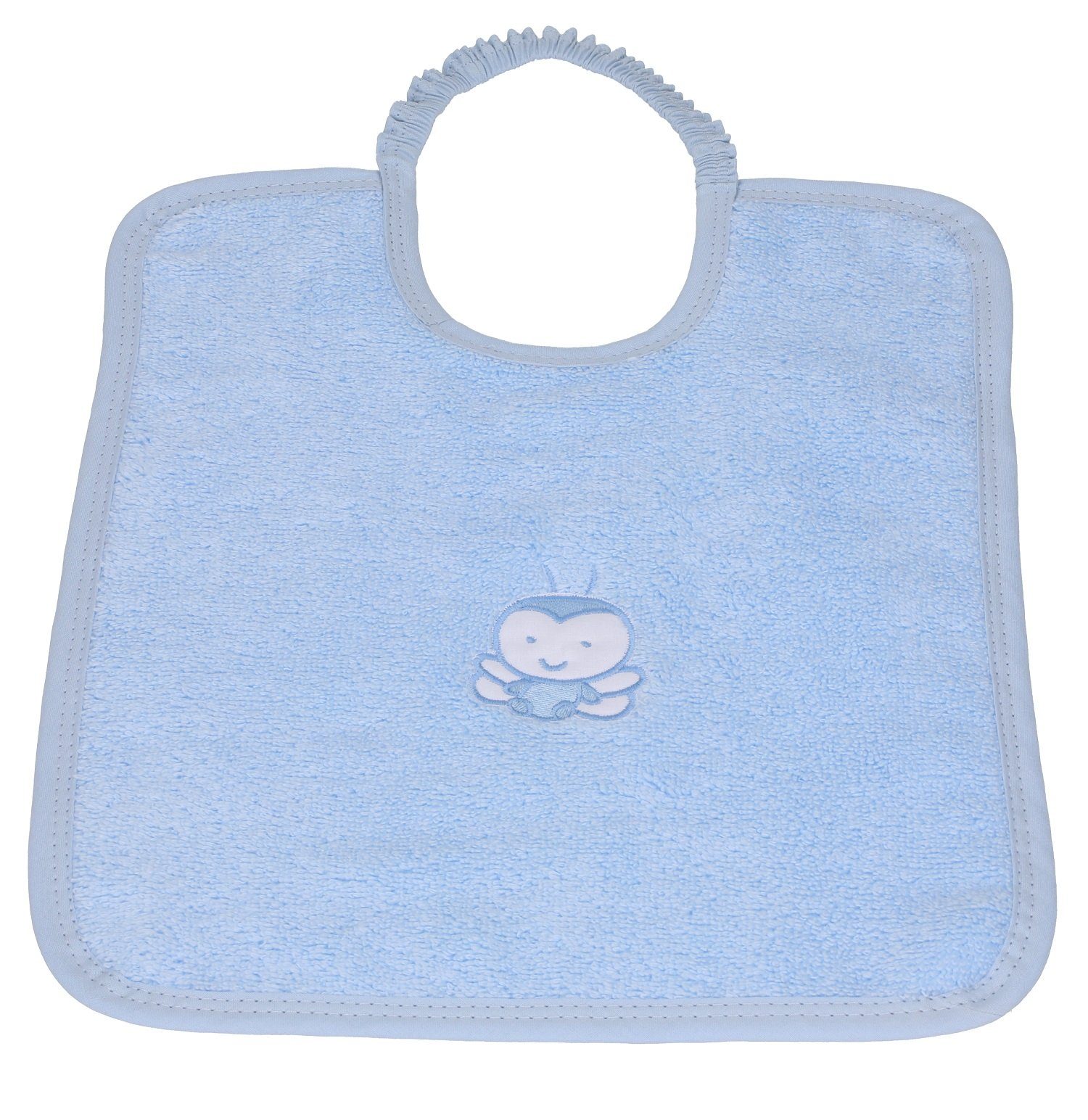 Betz Lätzchen Bienen Baumwolle 100% 1 hellblau Waschhandschuh, Badetuch 1 Kapuzenhandtuch Babyset 1 Kinder 3tlg.