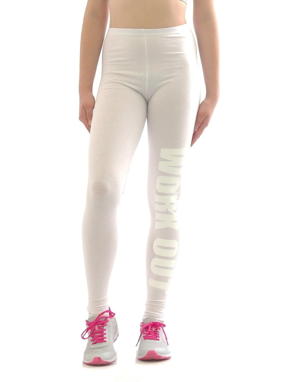 Leggings Leggings Druck WORK OUT Lang Sport Fitness