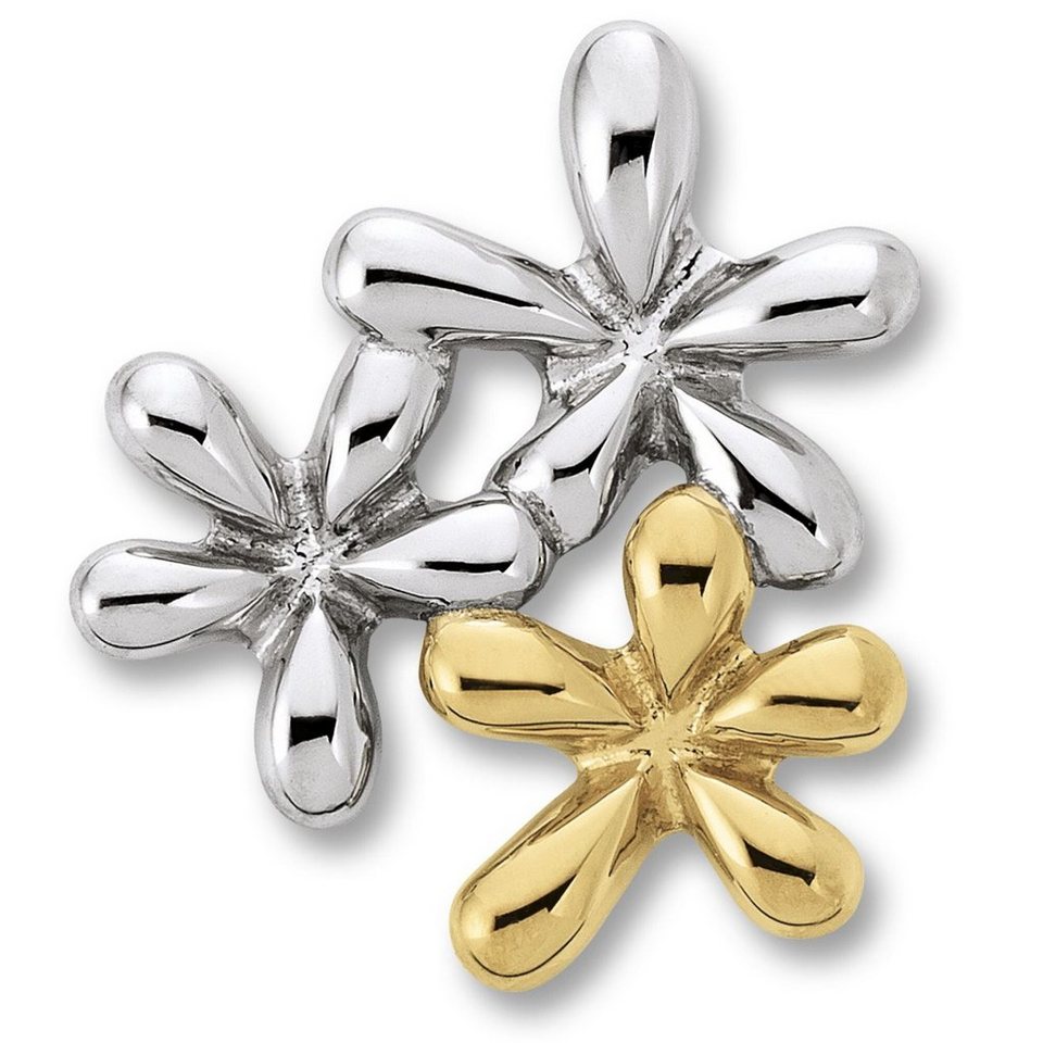 Kettenanhänger aus gefertigt Blume Liebe Blume, ONE Anhänger ELEMENT 925 Schmuck aus 925 Silber, Mit Damen Silber Silber