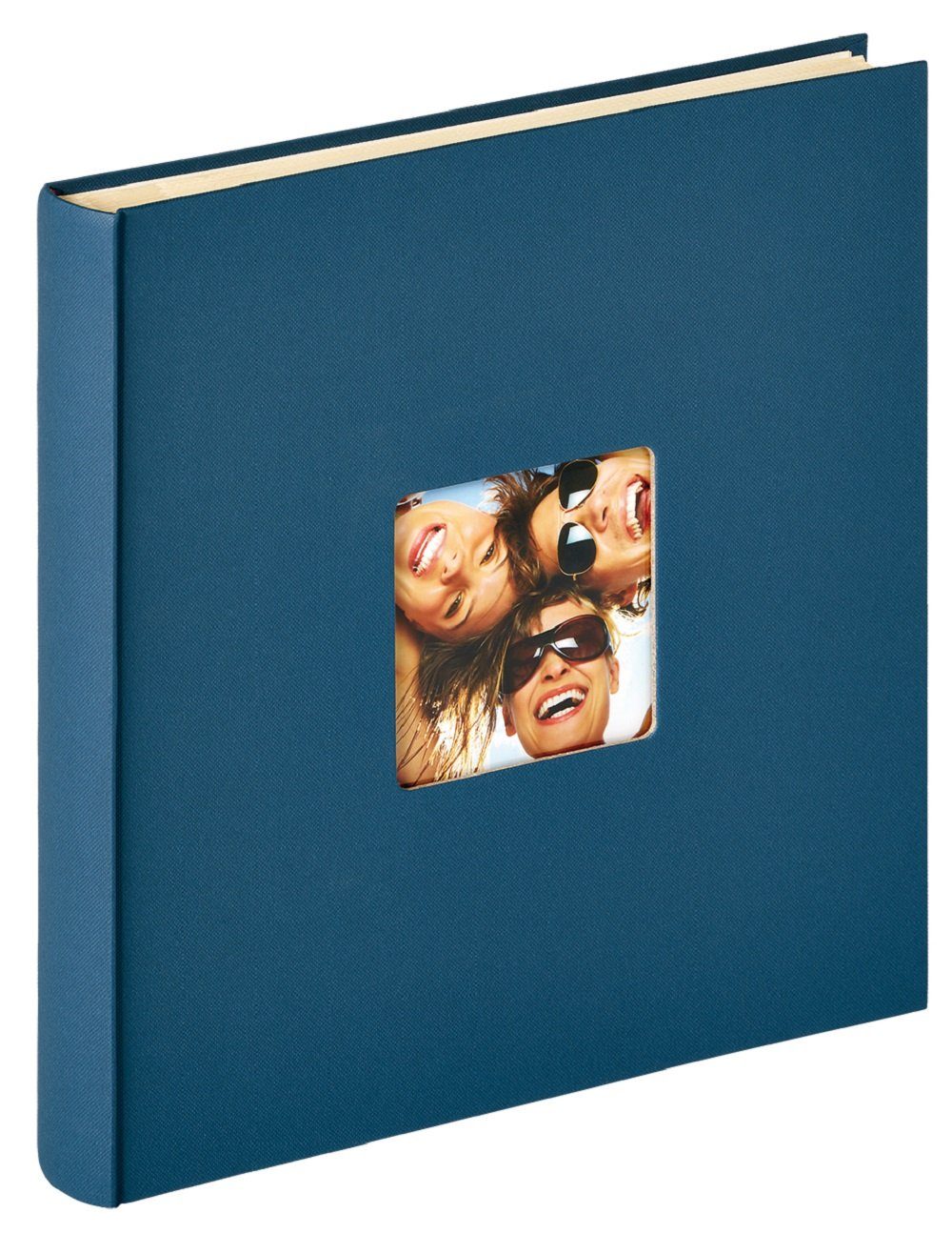 Walther Design Fotoalbum Fun Selbstklebealbum, buchgebundenes Selbstklebealbum, quadratischer Bildausschnitt