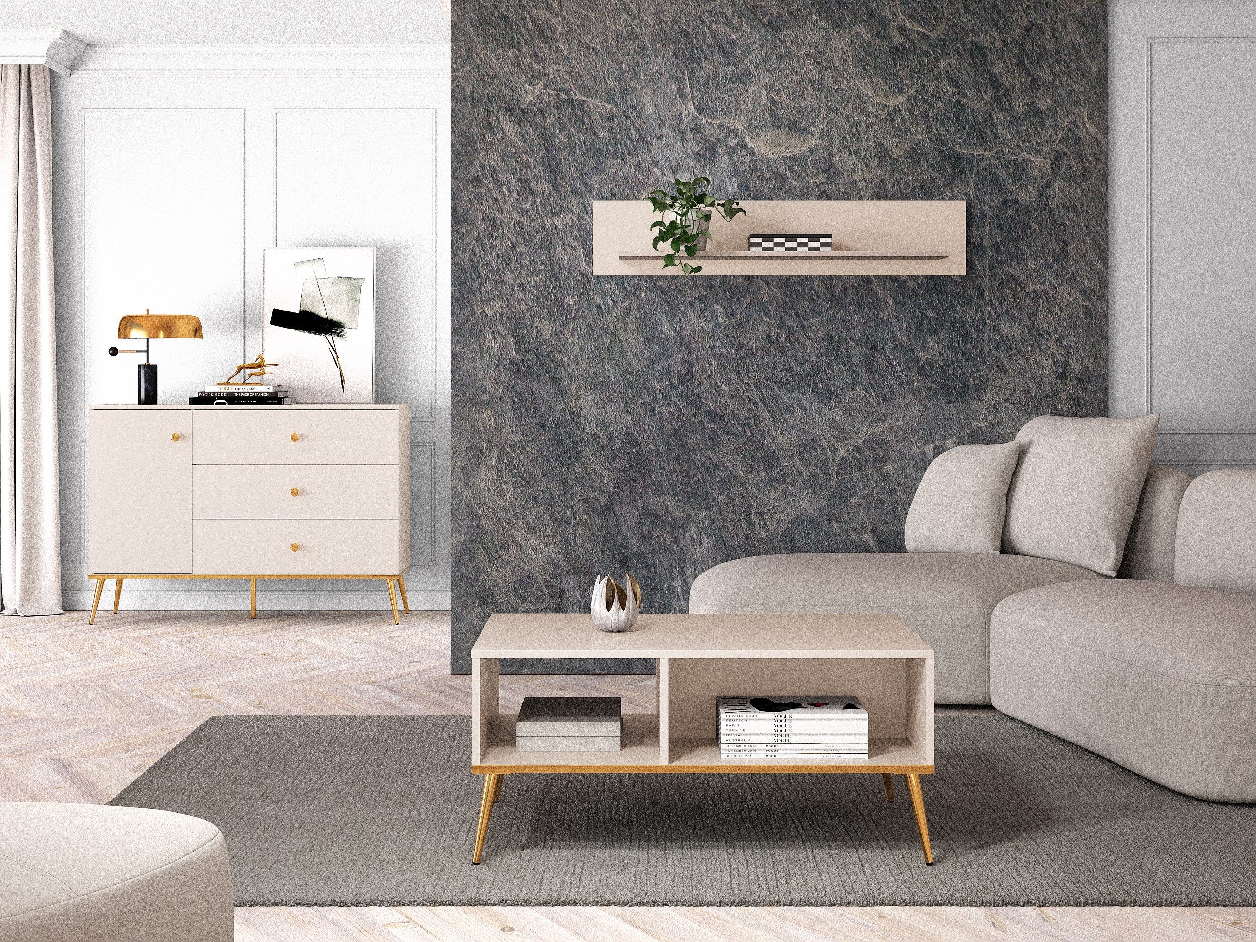 Marmex Möbel Couchtisch SELGIN 07 Kaffeetisch Wohnzimmertisch