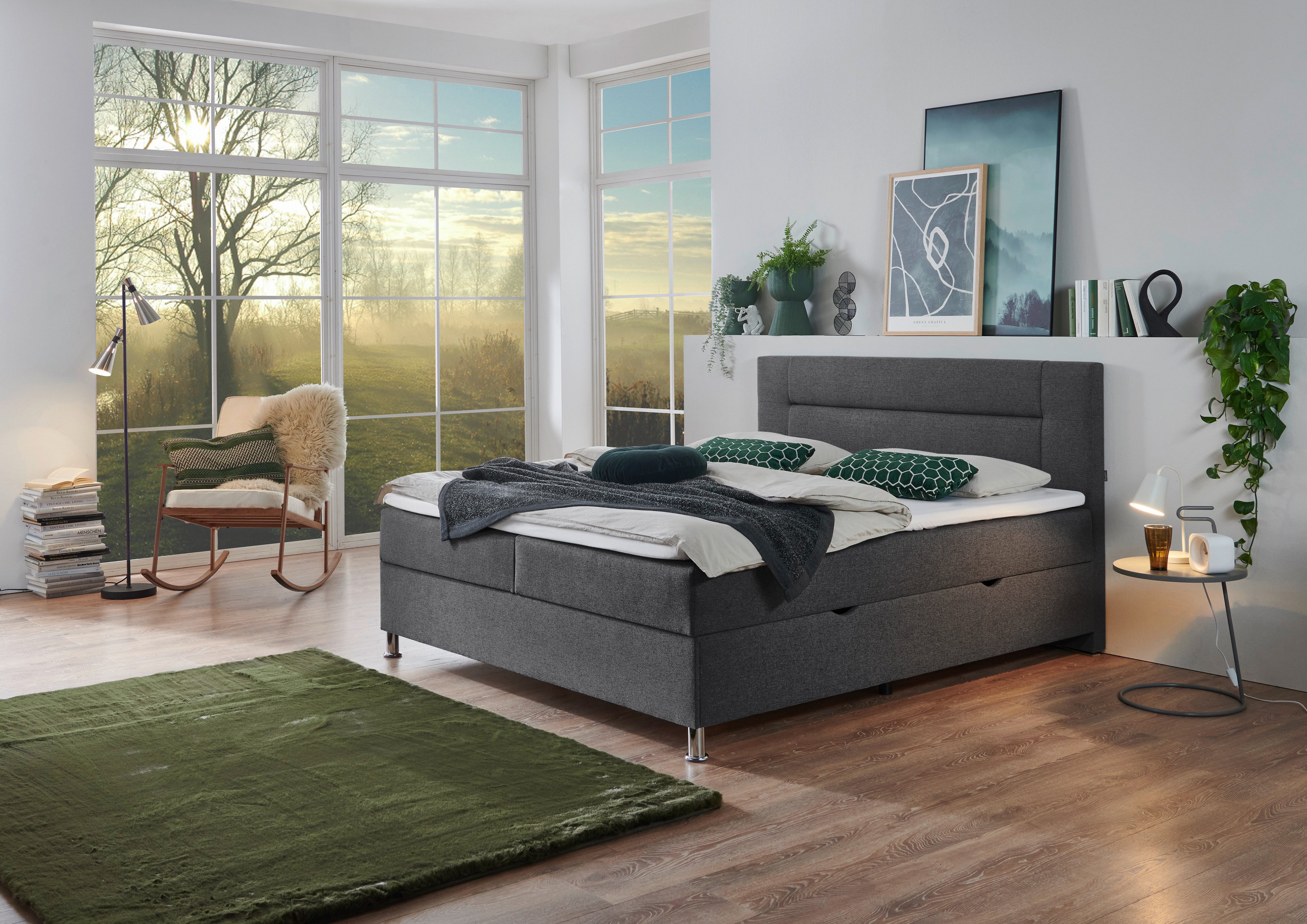 INOSIGN Boxbett Escalon mit Bettkasten, inkl. Topper, erhältlich in den Breiten 120x200cm und 180x200cm