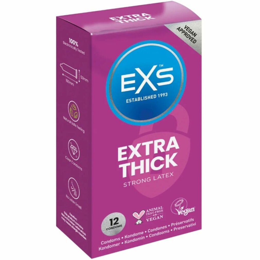 EXS CONDOMS Kondome Extra sichere Kondome verdickte Kondome 12 Stk.