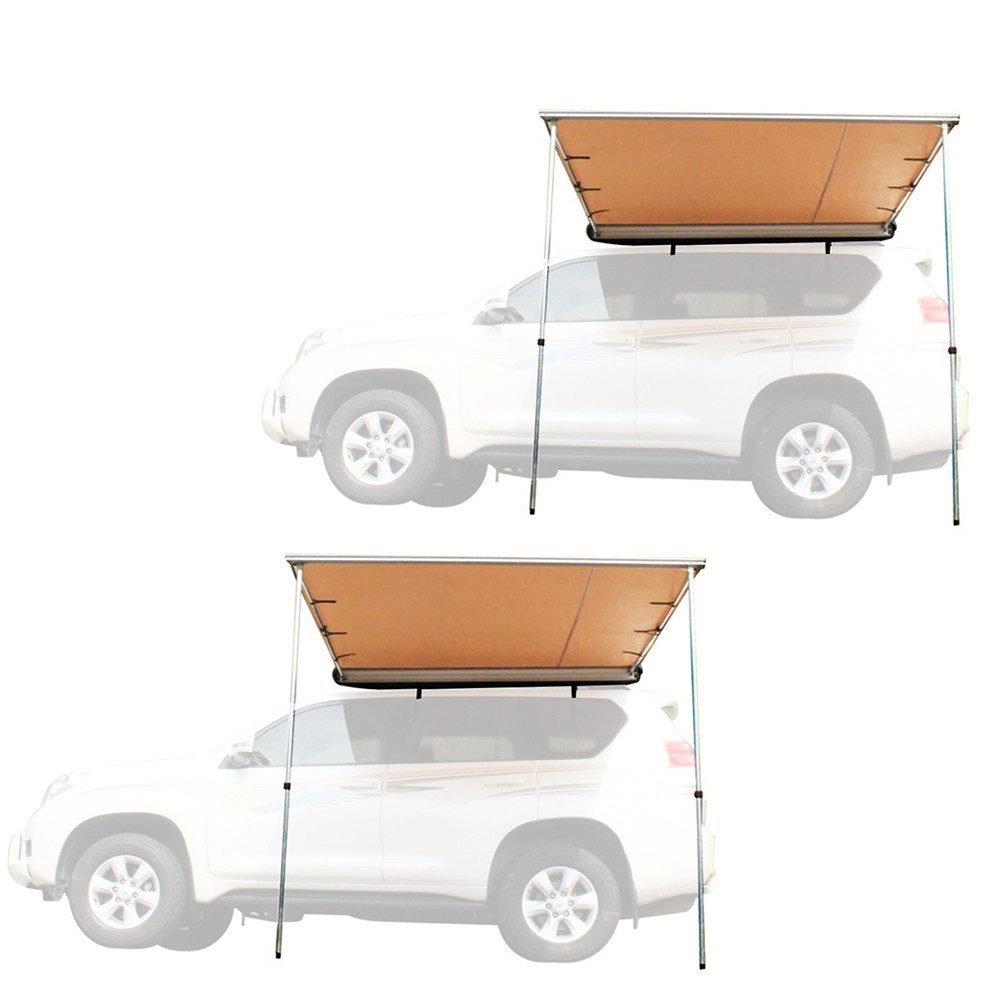 Vanit Campingliege 2er-Set Markise Vordach für Auto / SUV / Geländewagen 1,40m x 2m AM13