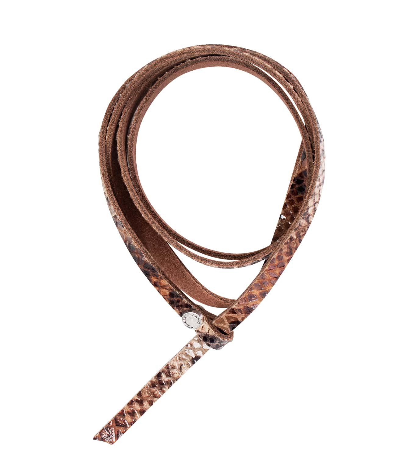 VOLKER LANG Ledergürtel BELT STRAP, Langer Gürtel aus Leder zum Knoten (Stück)