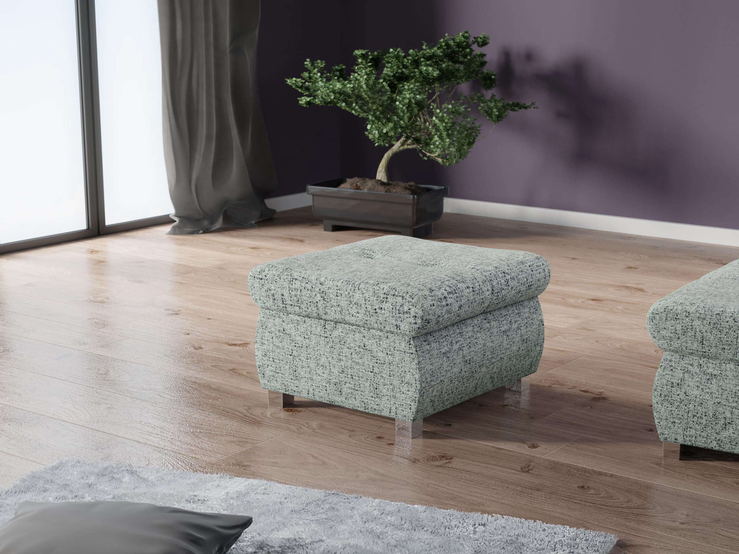 MIRJAN24 Polsterhocker Orkan Klein, Holzkonstruktion, 60x60x39 günstig online kaufen