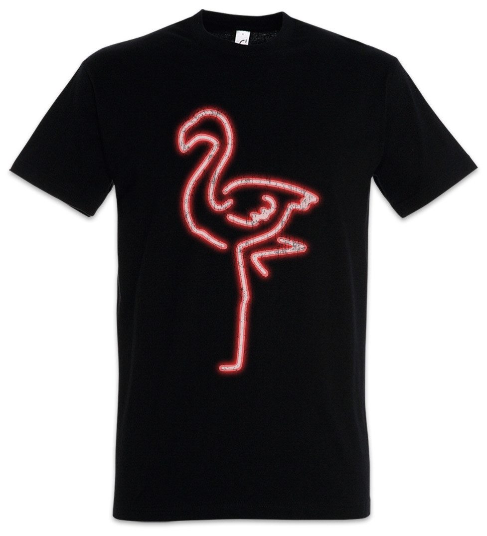 Urban Backwoods Print-Shirt Neon Flamingo Herren T-Shirt Herz Love Liebe Unicorn Vogel Einhorn (1-tlg) Prinzessin Princess Flamingos Animal