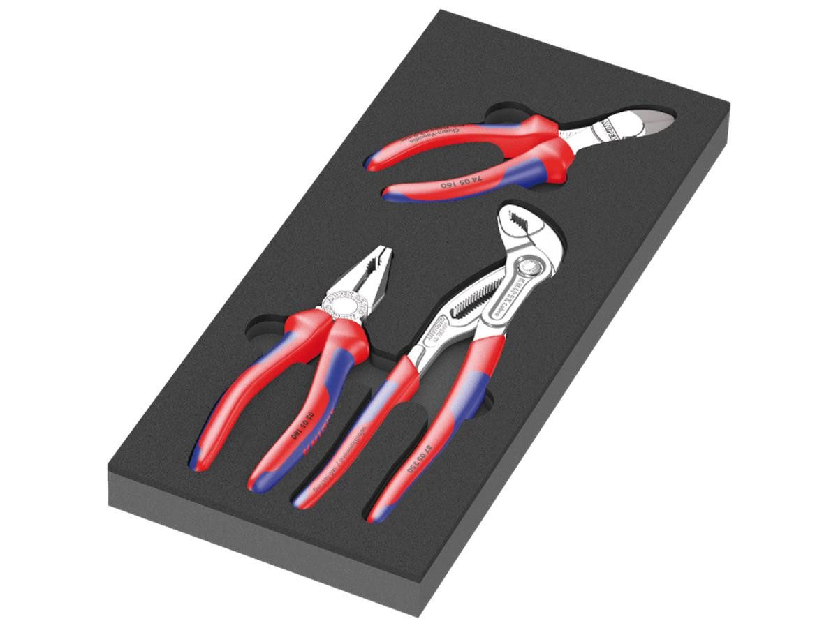 Wera Werkzeugeinsatz Einlage 9780 (3-teilig), Schaumstoffeinlage KNIPEX Zangen Set 1