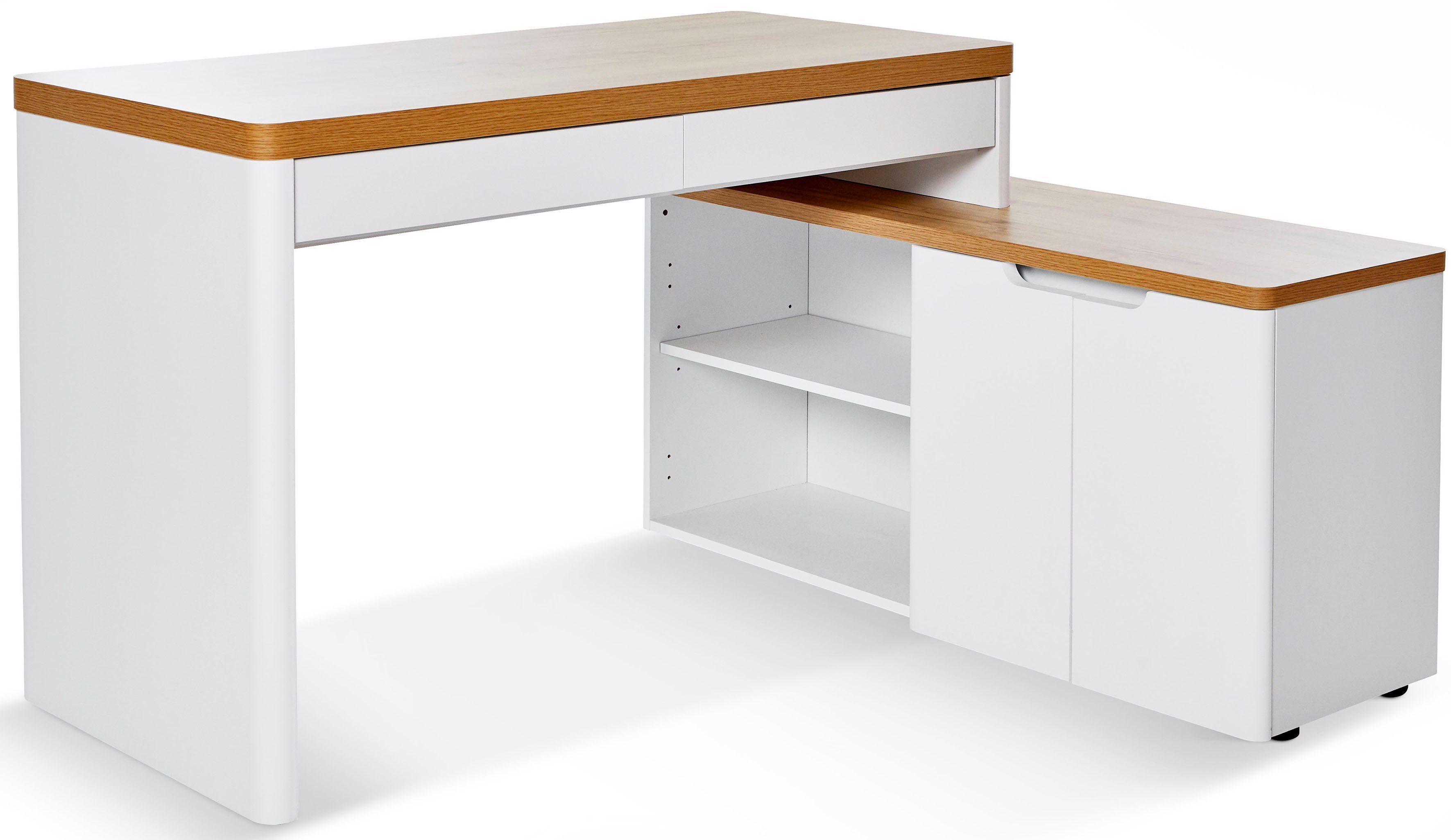 Jahnke Eckschreibtisch LIBRE C 155 E (1-St), wechselseitig montierbar, Breite ca. 140 cm