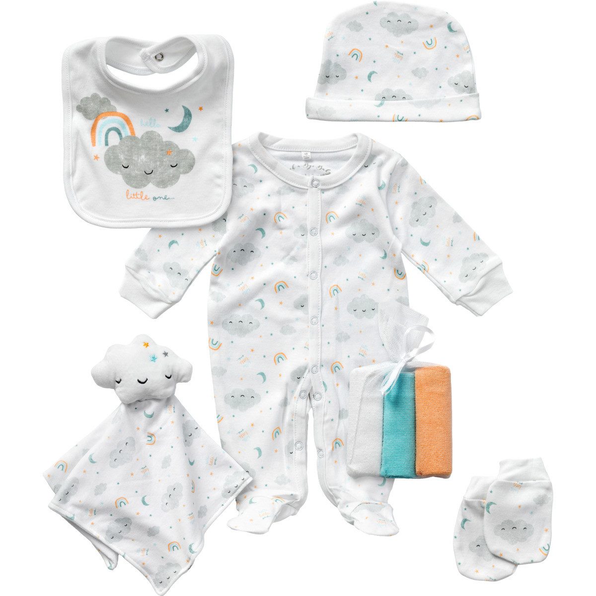 Rock a Bye Baby Boutique Erstausstattungspaket Wolken Unisex Kinder (Pack, 8-tlg., 8)