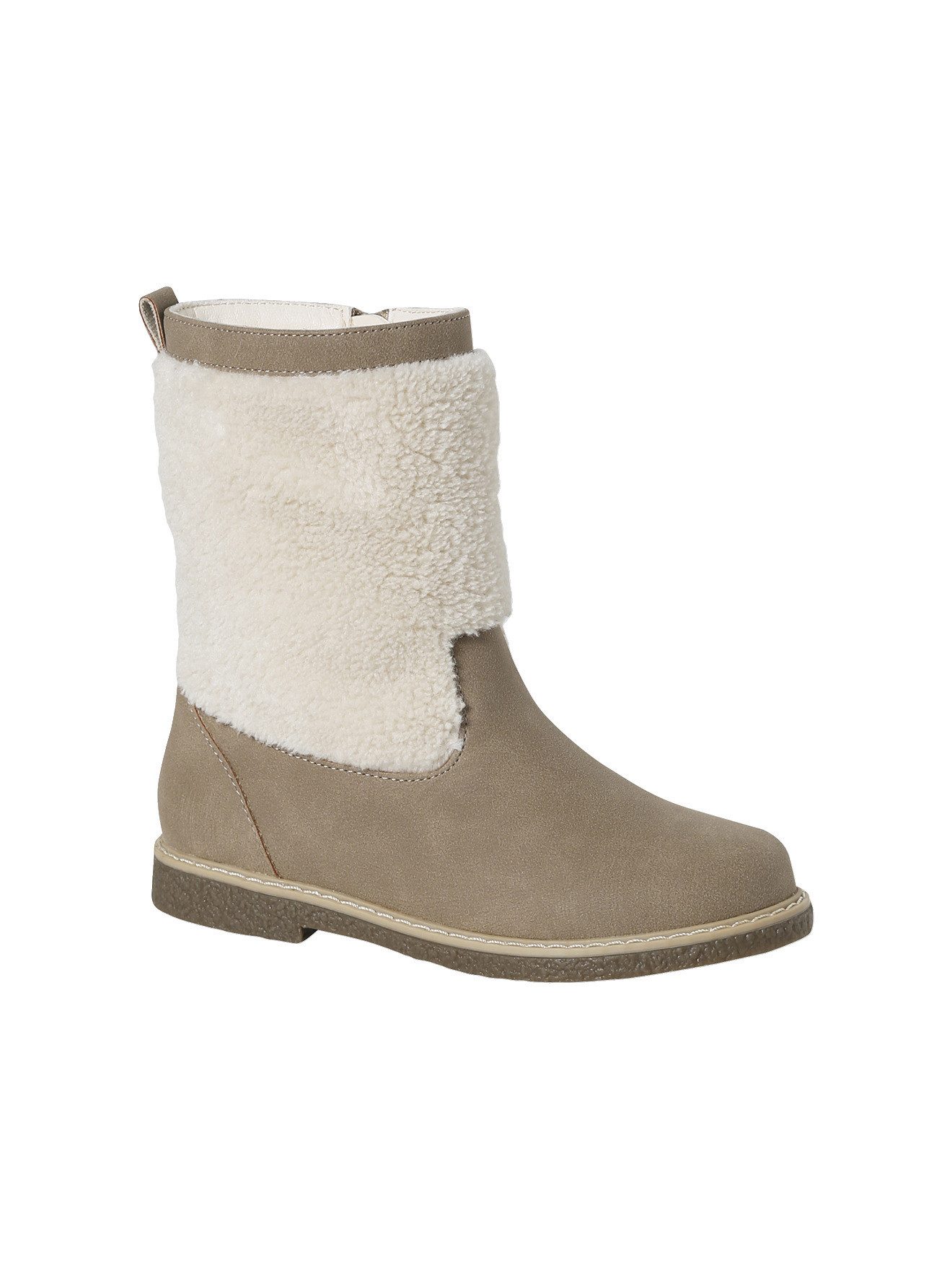 vertbaudet Gefütterte Stiefel mit Reißverschluss, Mädchen Stiefelette