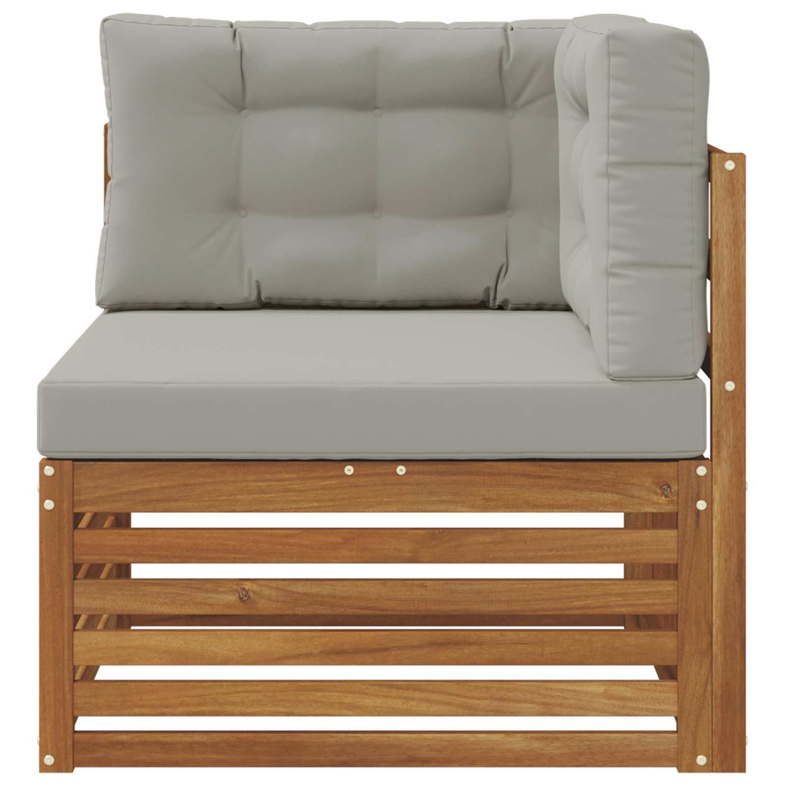 vidaXL Sofaelement Outdoor Ecksofa Massivholz Natur