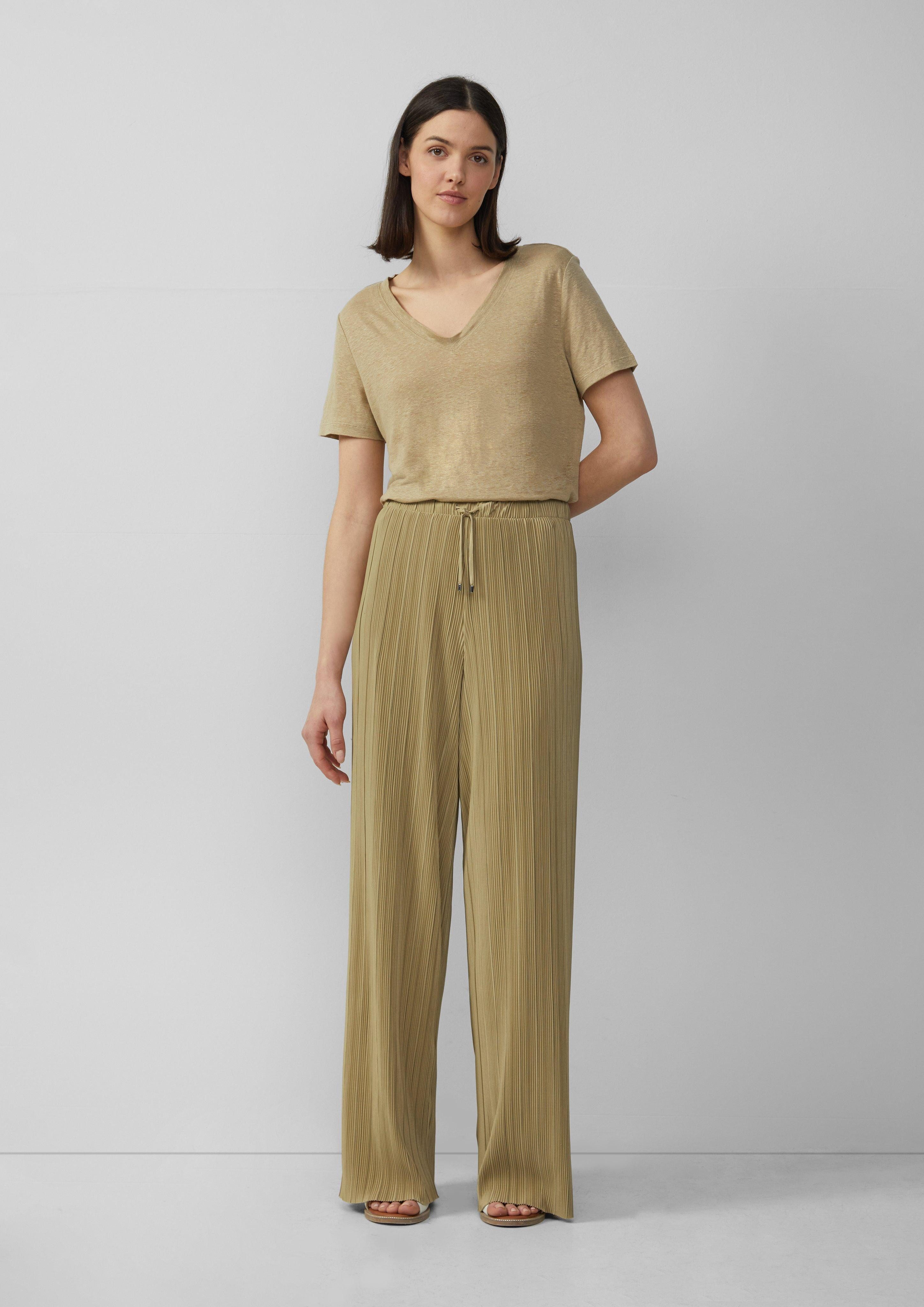 s.Oliver Stoffhose Plissierte Wide-Leg-Hose im Relaxed günstig online kaufen