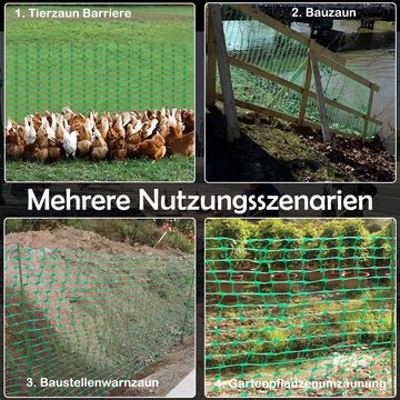 AUFUN Zaun Absperrzaun Weidezaun Schutznetz aus PE Kunststoff