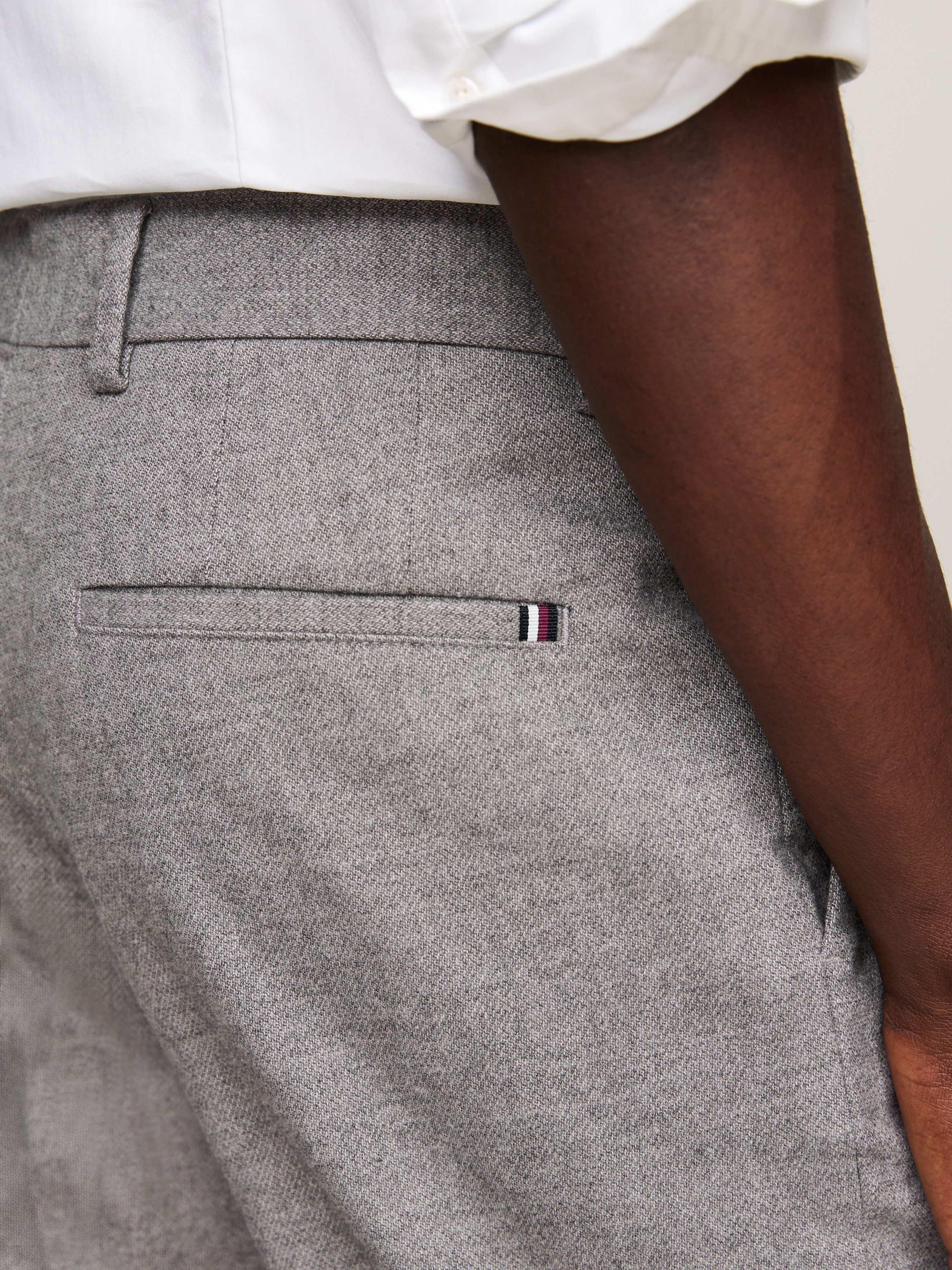 Tommy Hilfiger 5-Pocket-Hose DC DENTON BRUSHED MARL meliertes Design, mit Bügelfalten