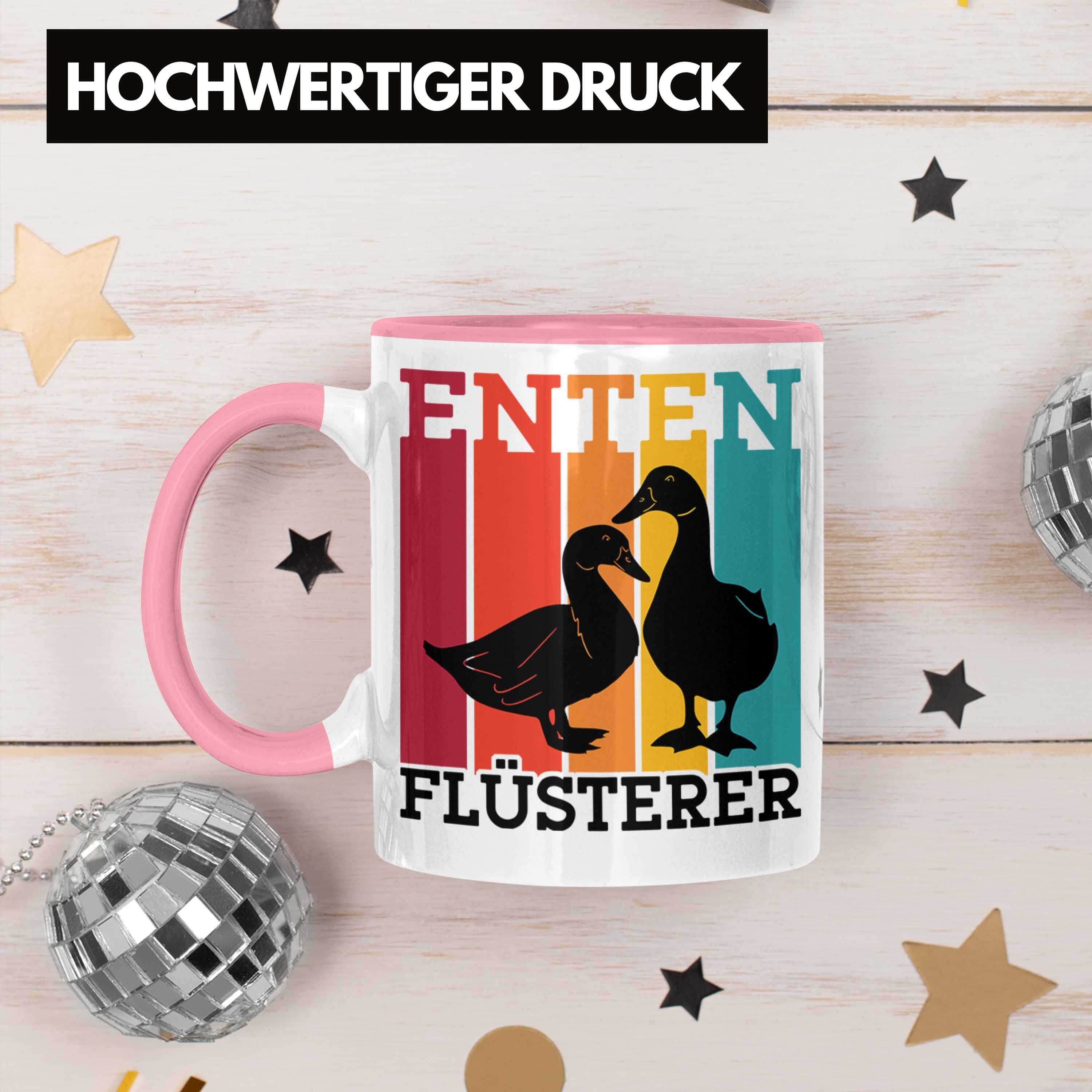 Tasse "Enten Flüsterer" Lustige Entenfr Liebhaber Enten für - Rosa Geschenk Tasse Trendation