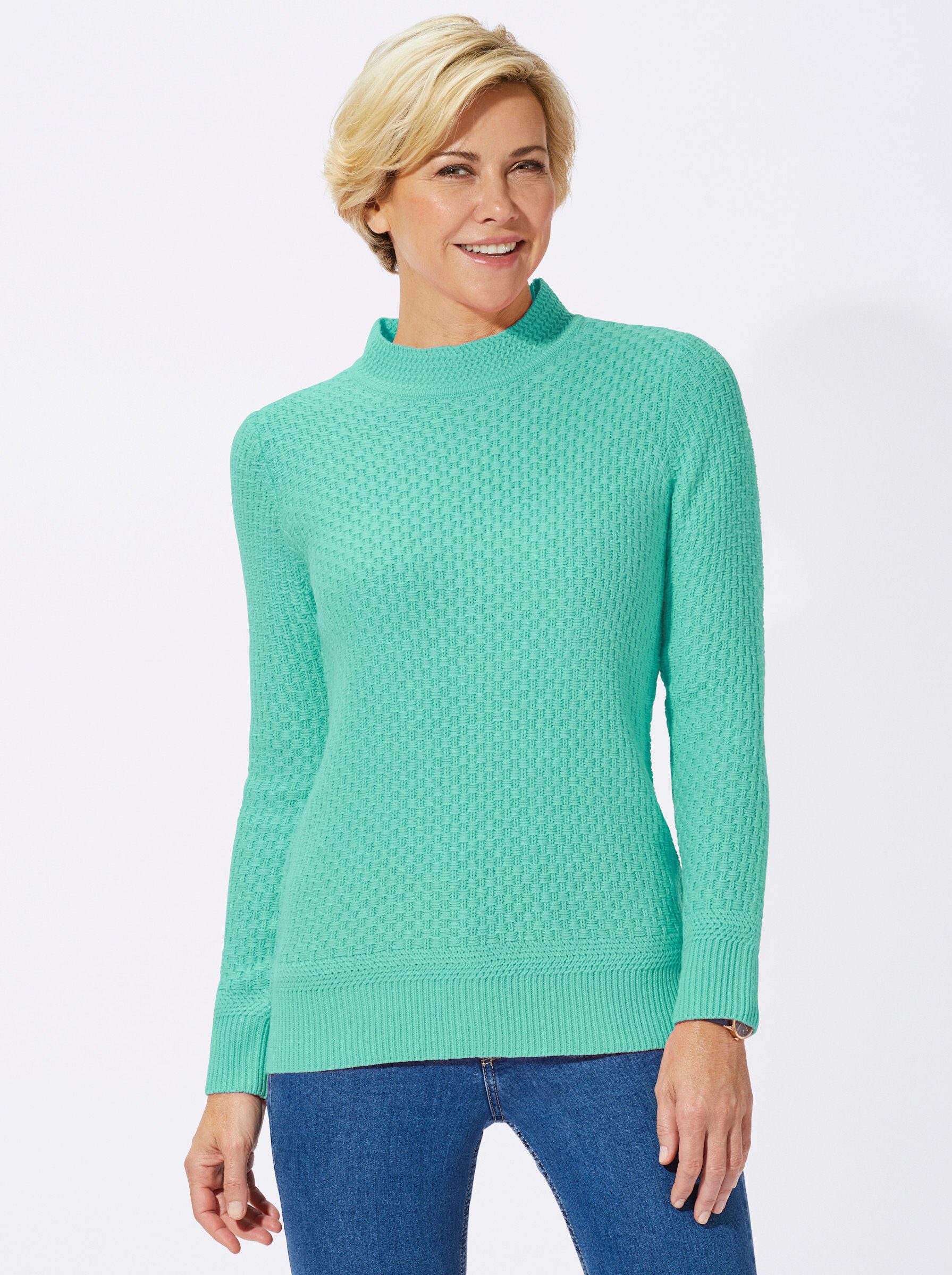 Witt Strickpullover Stehkragenpullover .