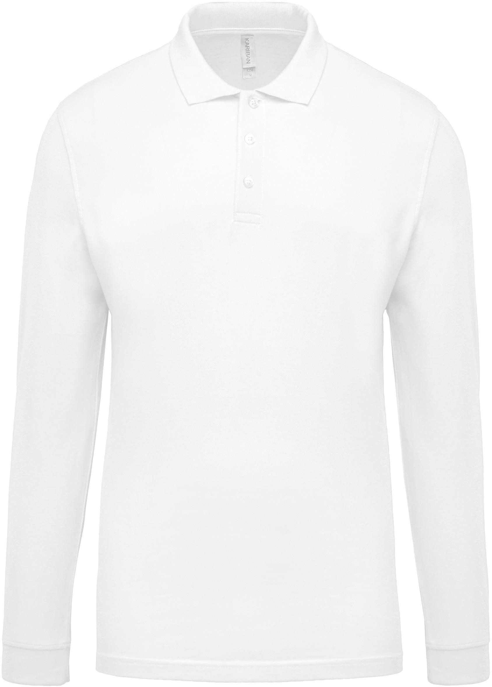 Langarm-Poloshirt Herren Langarm-Polohemd. Baumwollpiqué