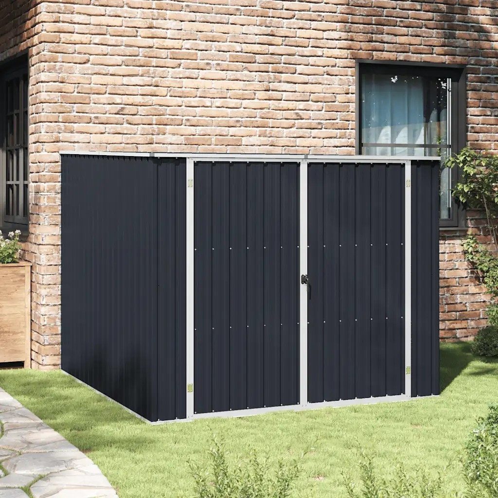 Gartenhaus vidaXL Gerätehaus Anthrazit 195x198x159 cm Verzinkter Stahl