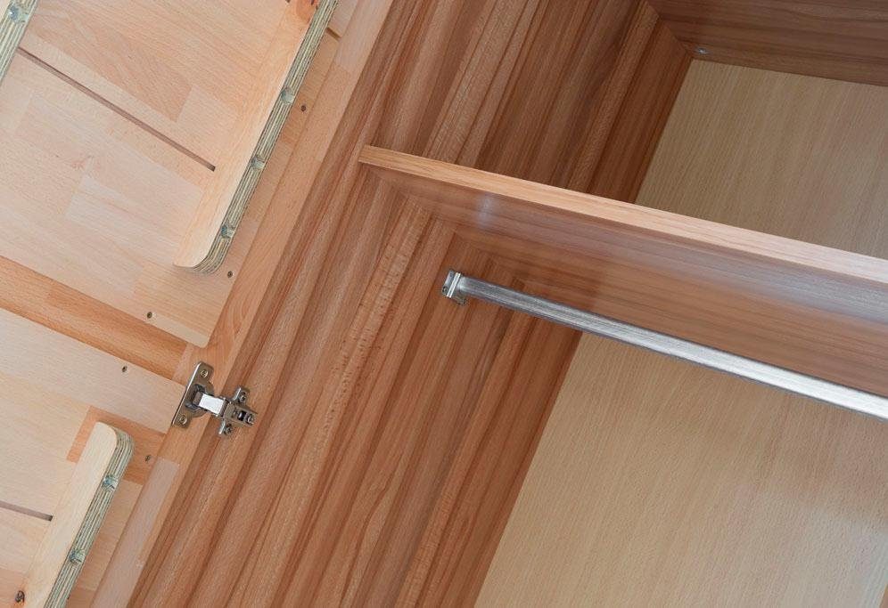 OTTO home Drehtürenschrank Triest teilmassiv, FSC®-zertifizierte Buche