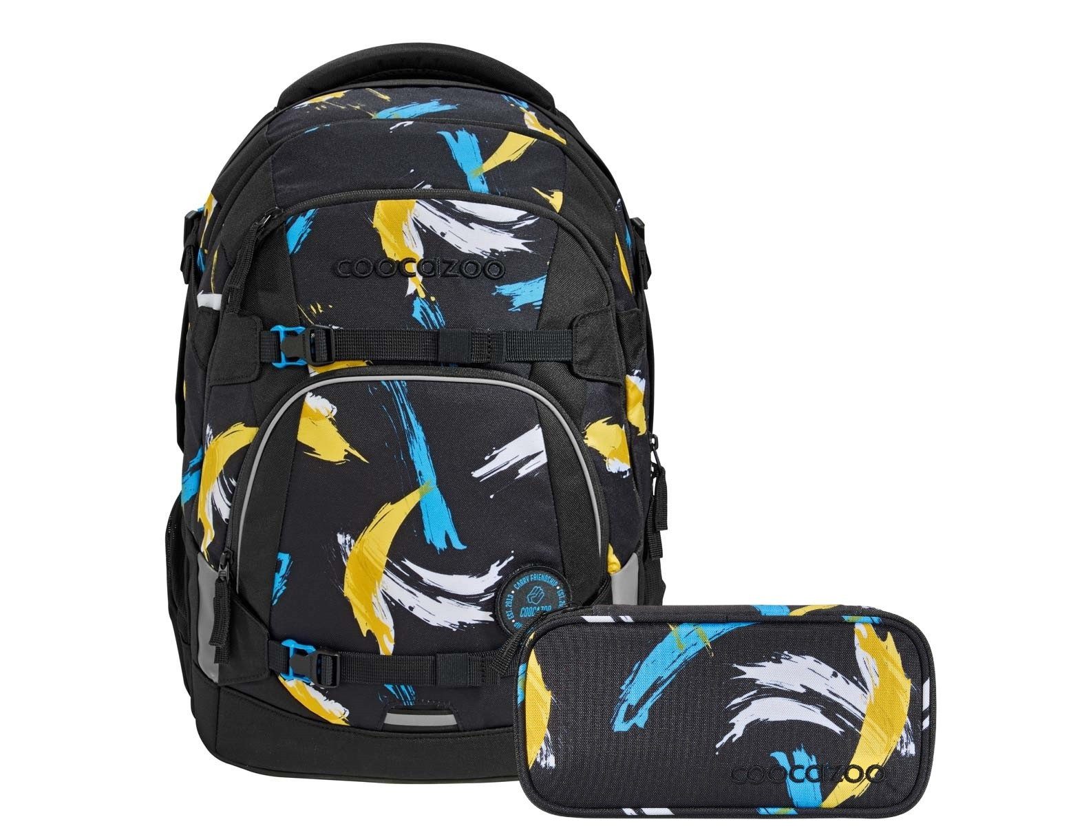 coocazoo Ранцы Schulrucksack MATE Crazy Artnight 2-teilig (2-teilig), ergonomisch, Körpergröße: 135 - 180 cm, Easy-Grow-System