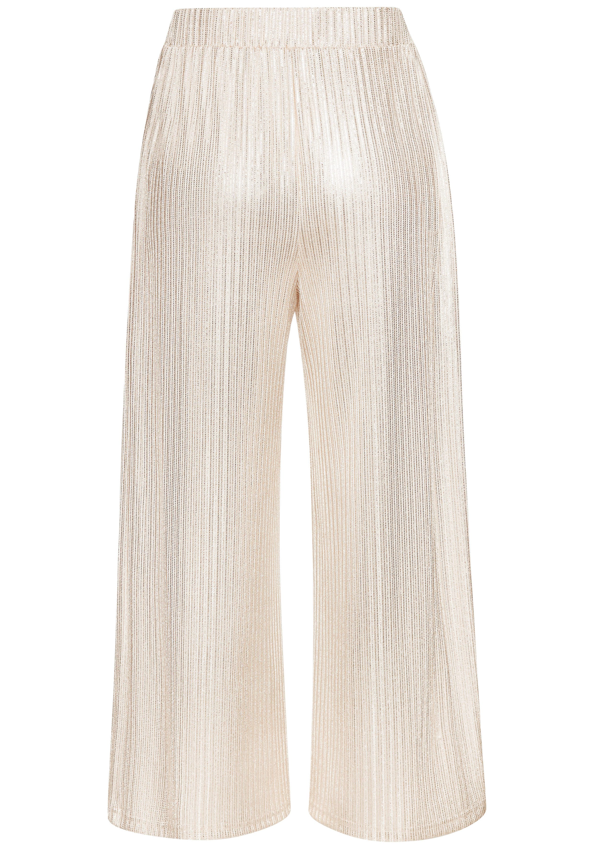 LASCANA Palazzohose in 7/8-Länge aus leichter Jerseyware mit feinem Glanz, elegant
