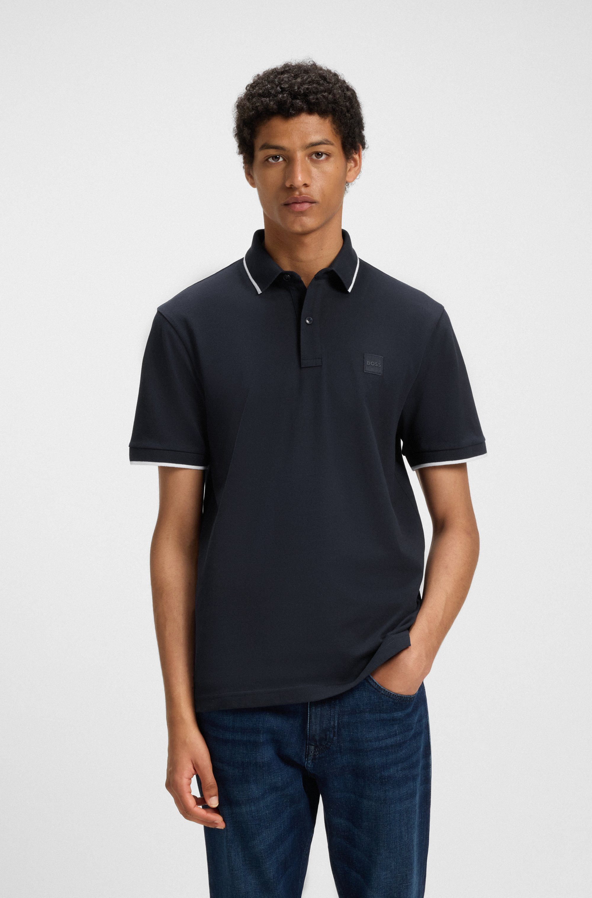 BOSS ORANGE Poloshirt Passertip mit BOSS Logo-Badge – Bild 3 von 5