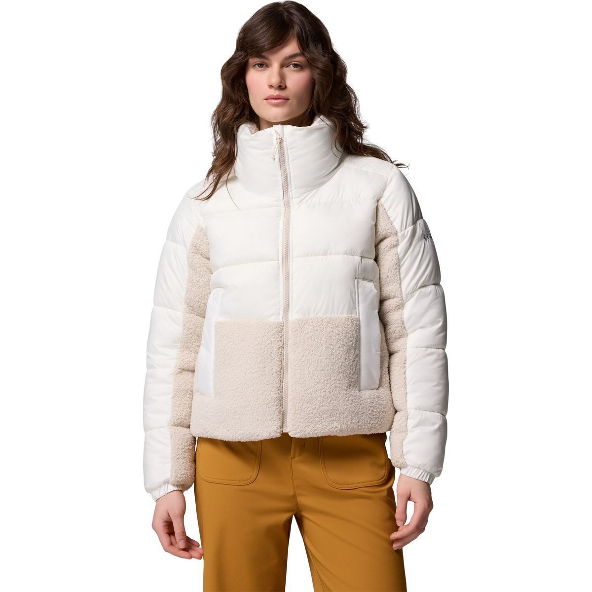 Columbia Outdoorjacke Women's Leadbetter Point II Sherpa Hybrid Puffer Jacket Stylische Winterjacke mit wasserabweisendem Gewebe und recycelter