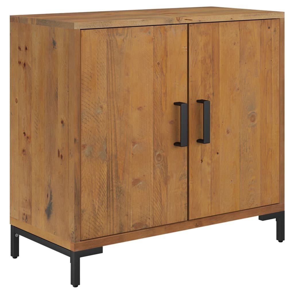 vidaXL Sideboard NA Sideboard Braun 75x35x70 cm Massivholz Kiefer Recycelt Kommode Wohn