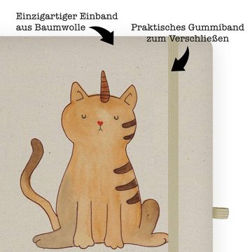Mr. & Mrs. Panda Notizbuch Einhorn Katze - Transparent - Geschenk, Glitzer, Pegasus, Einhornpowe