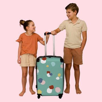 NoBoringSuitcases.com© Koffer Muster - Abstrakt - Formen - Kind 67x43x25cm, 4 Rollen, Mittelgroßer Koffer für Kinder, Trolley