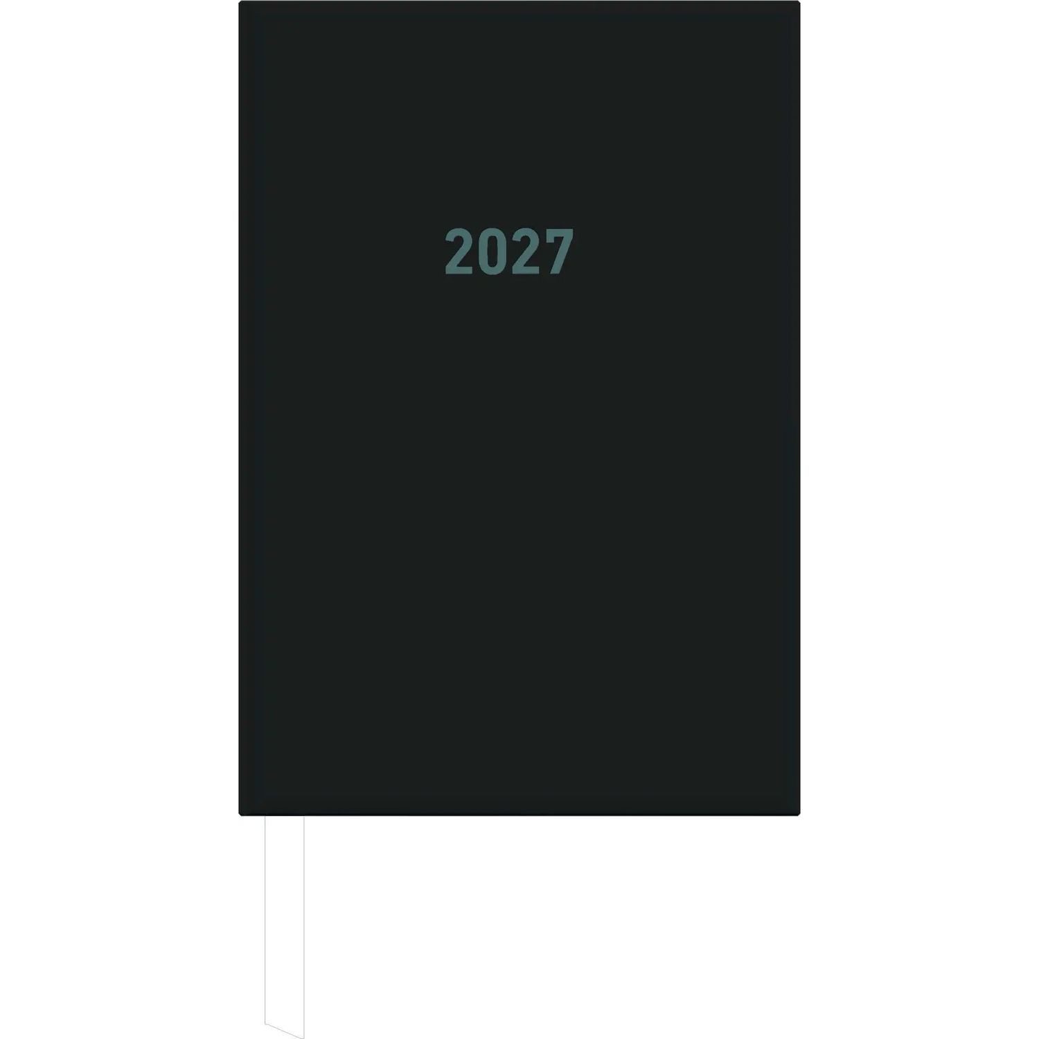 Taschenkalender Buchkalender 1T/1S schwarz 2027