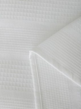 Tagesdecke Pique-Decke,Tagesdecke, (200x220 cm, weiß), Furni24