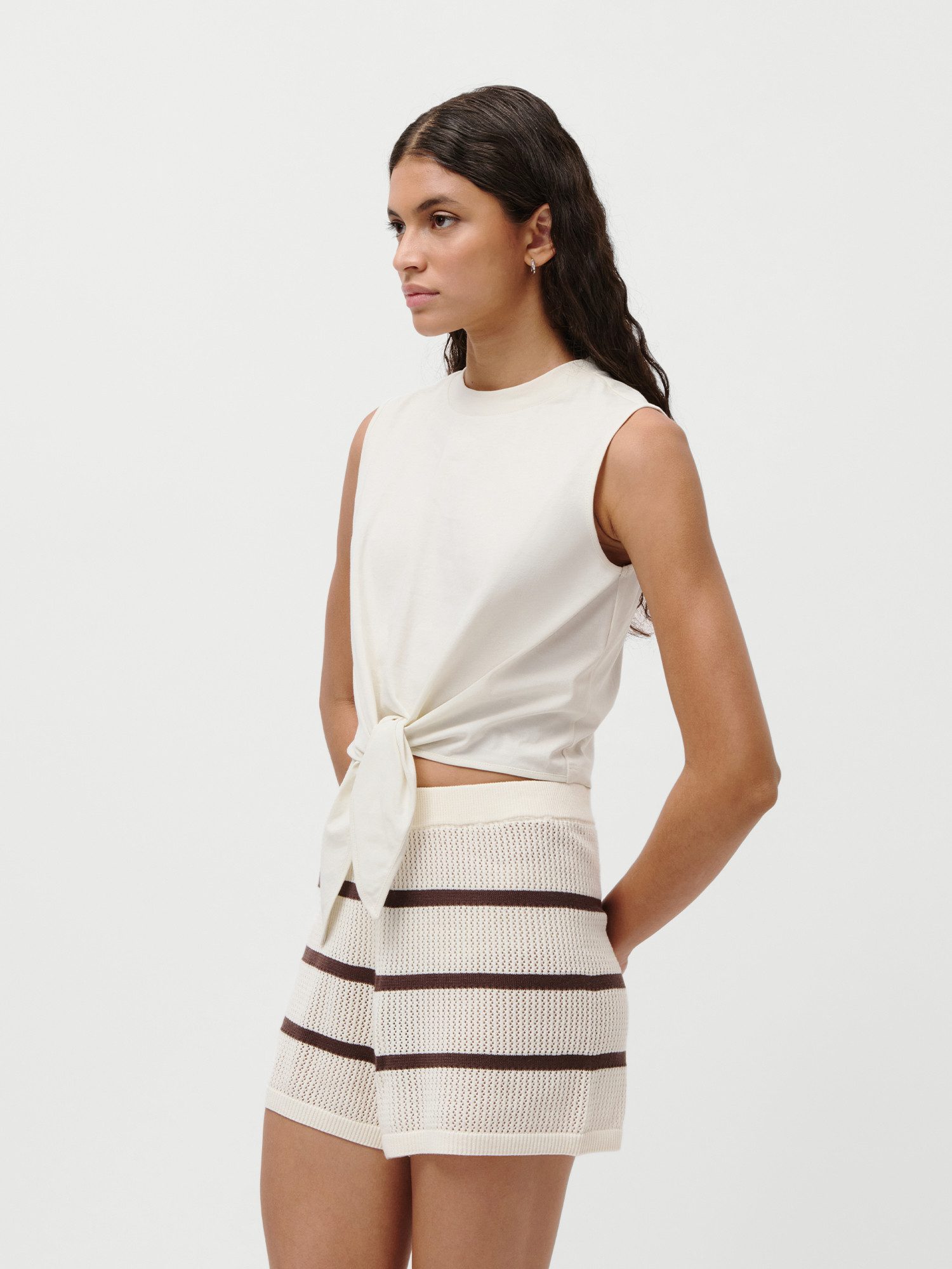 LeGer Shirttop Tabea, LeGer by Lena Gercke mit Knoten-Details vorne, normale Passform