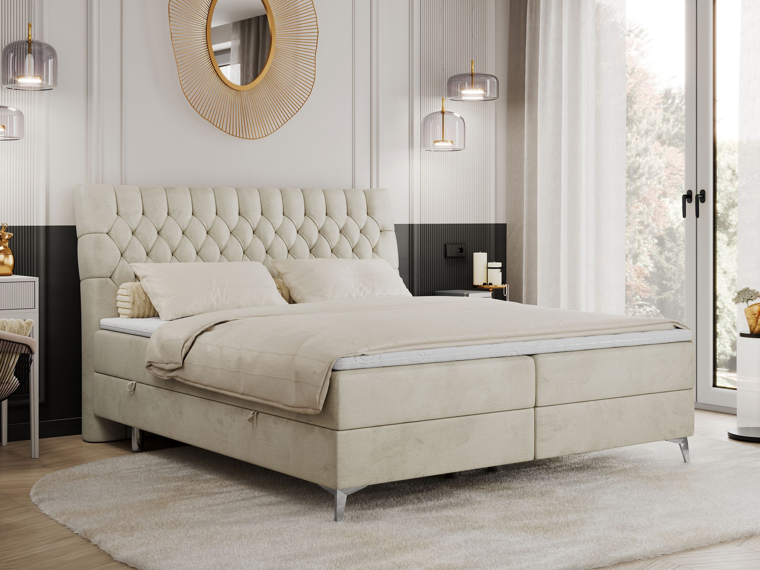 MKS MÖBEL Boxspringbett MILEN (Set, Packung, günstig online kaufen