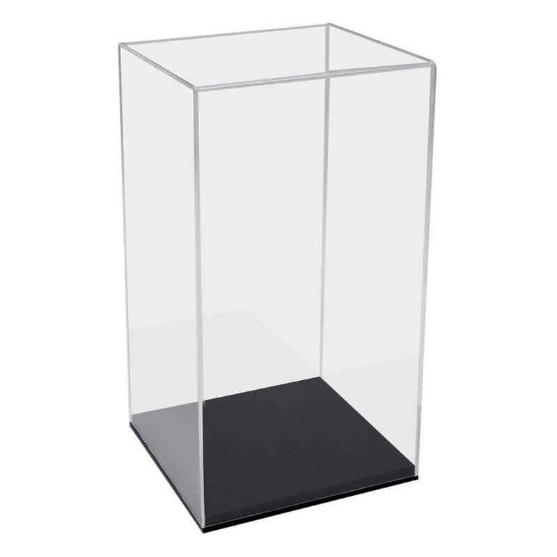 HMF Vitrine elegante Acryl Glasvitrine transparente Sammlerbox für Sammelstücke Schaukasten aus Acryl für Modellautos, 20x20x38 cm