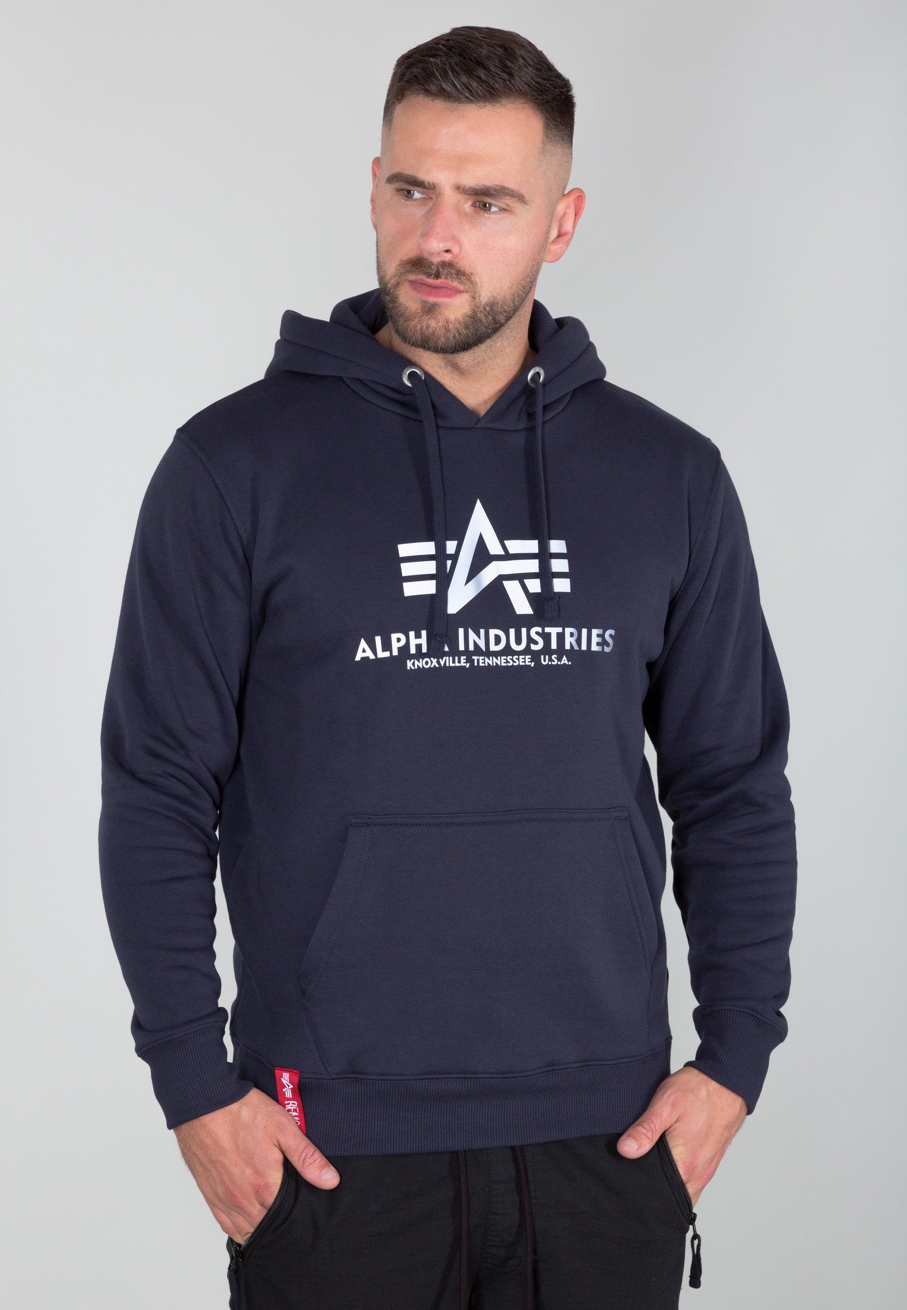 Basic - Alpha Print Hoody Hoodie rep.blue Industries Reflective Industries Men Hoodies Alpha